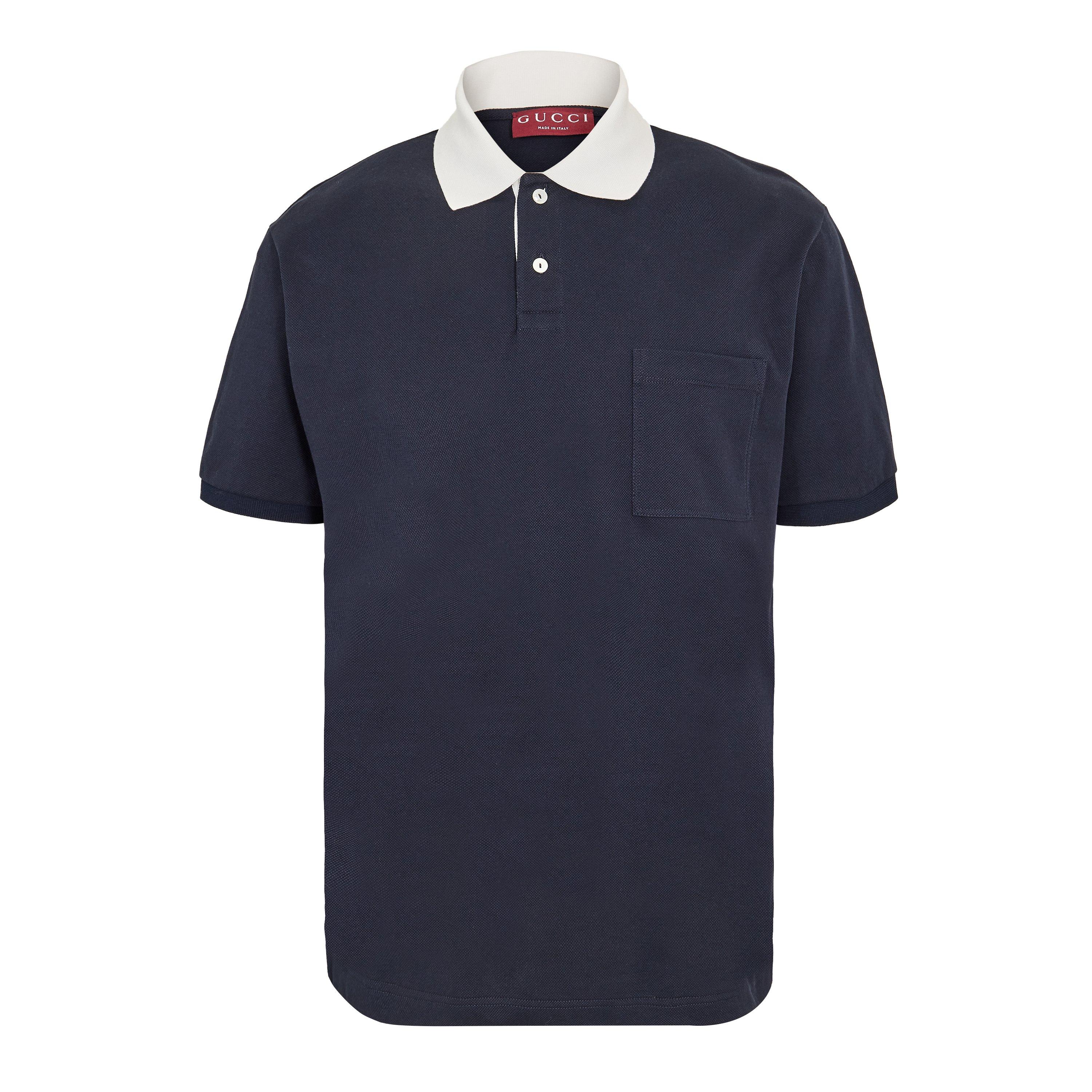 Gucci Men's Short Sleeve Polo Shirt - Night Sky - XL