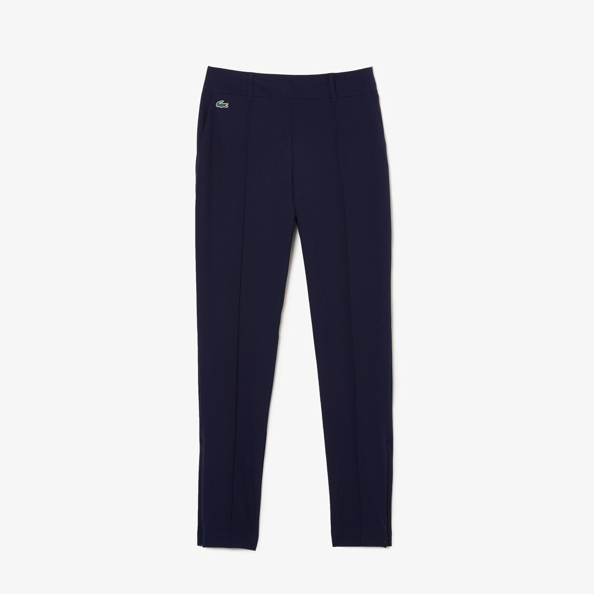 Lacoste Women's Straight Leg Trousers - Navy Blue