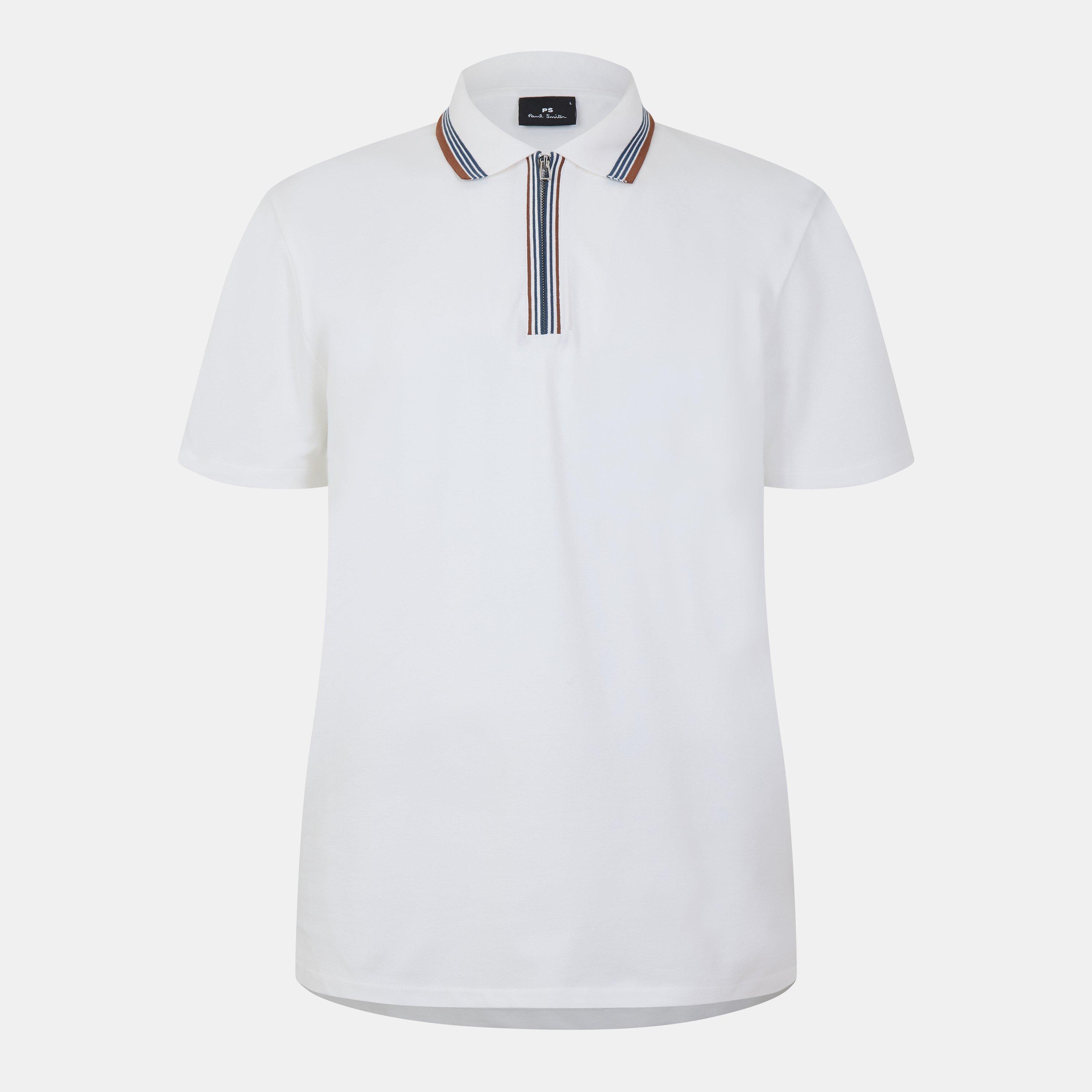 PS Paul Smith Men's Zipped Short-Sleeve Polo Shirt | Flannels