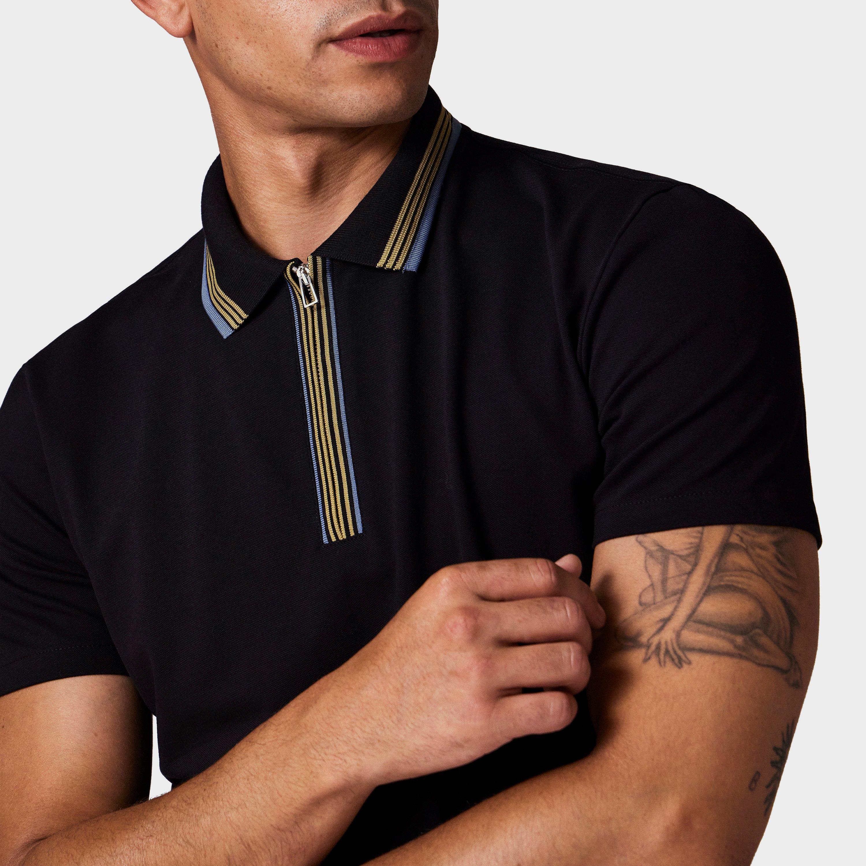 Black 79 - PS Paul Smith - Men's Zipped Short-Sleeve Polo Shirt - 3