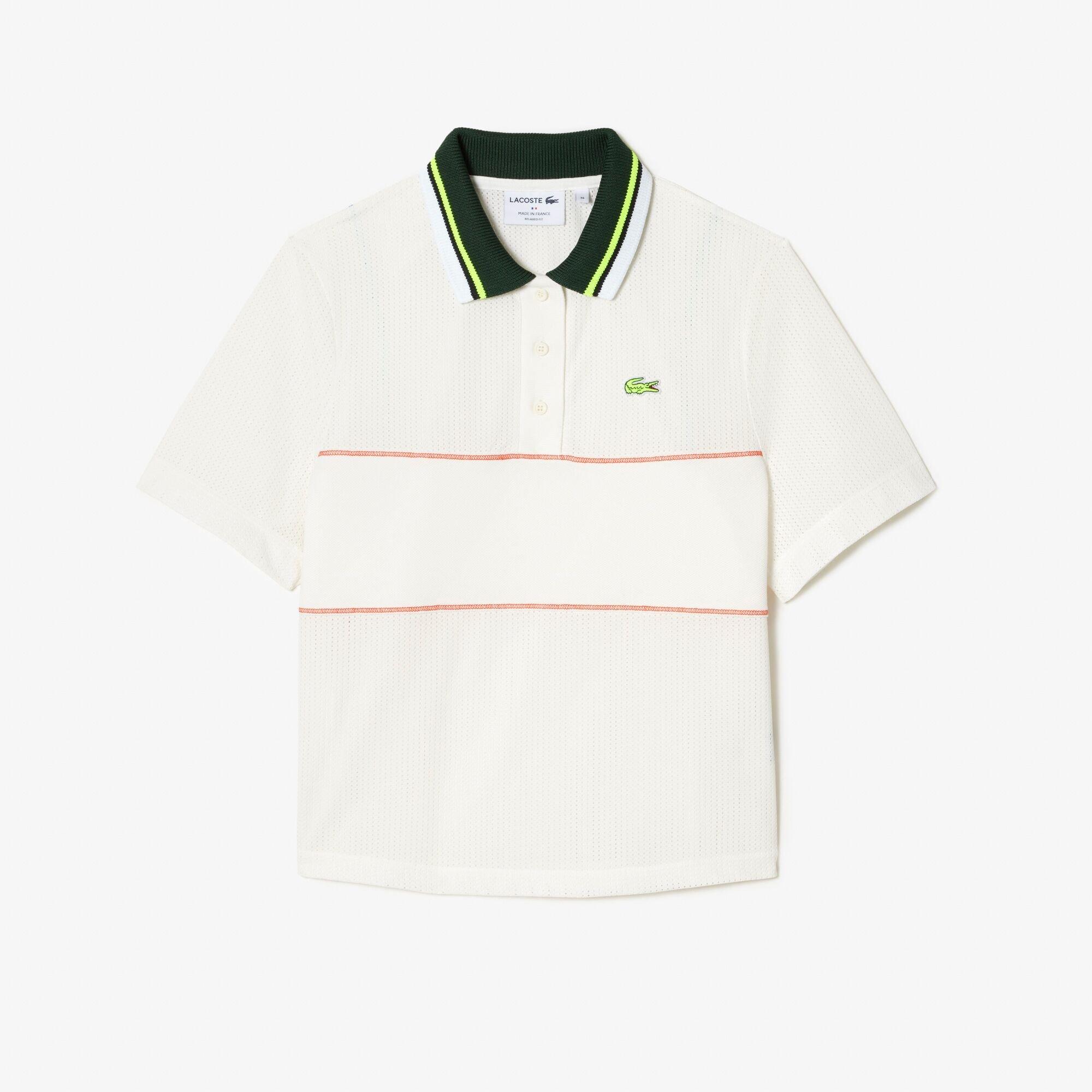 Flour - Lacoste - Women's Short Sleeved Ribbed Collar Polo Shirt - 1