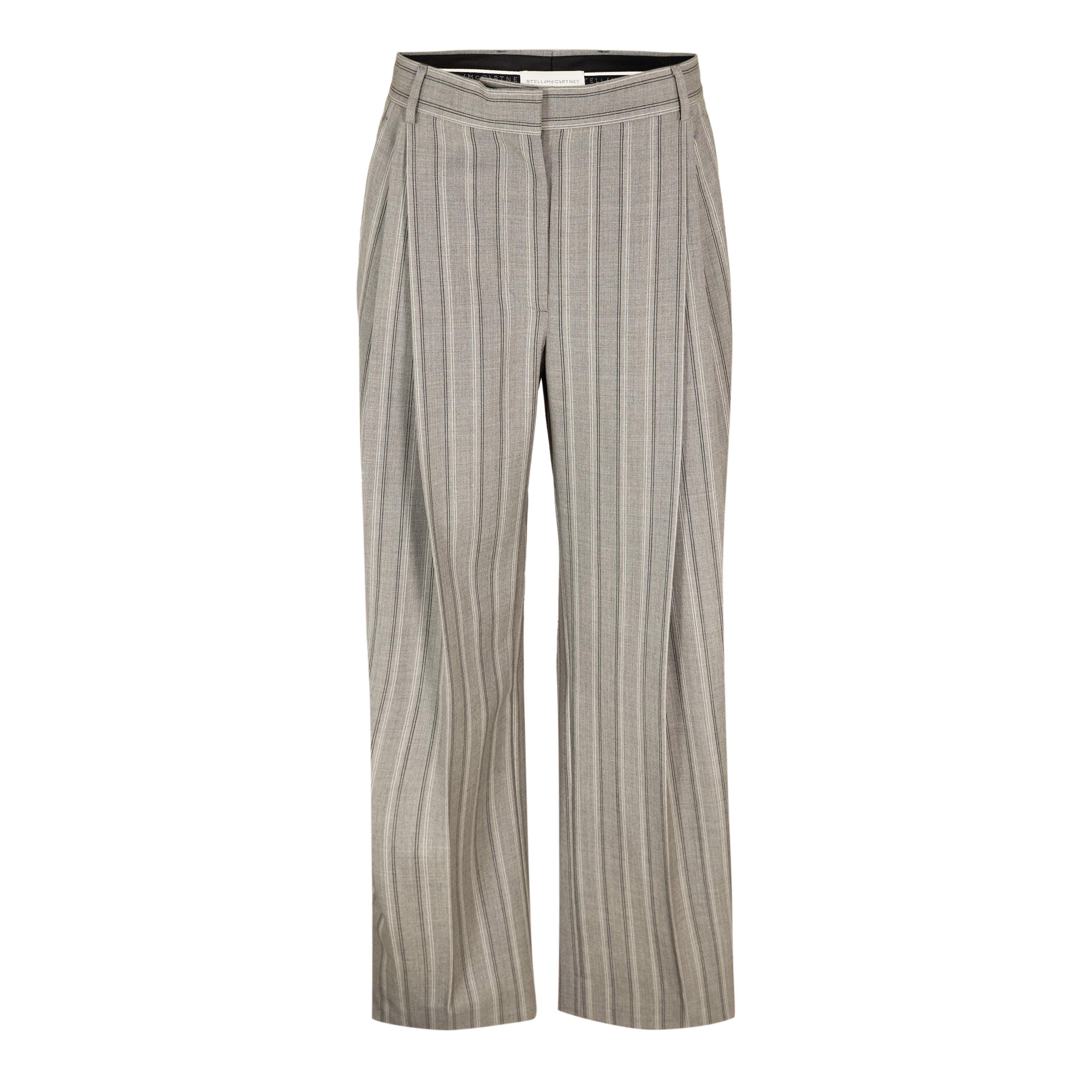Grey Melange - Stella McCartney - Women's Straight Leg Trousers - 1