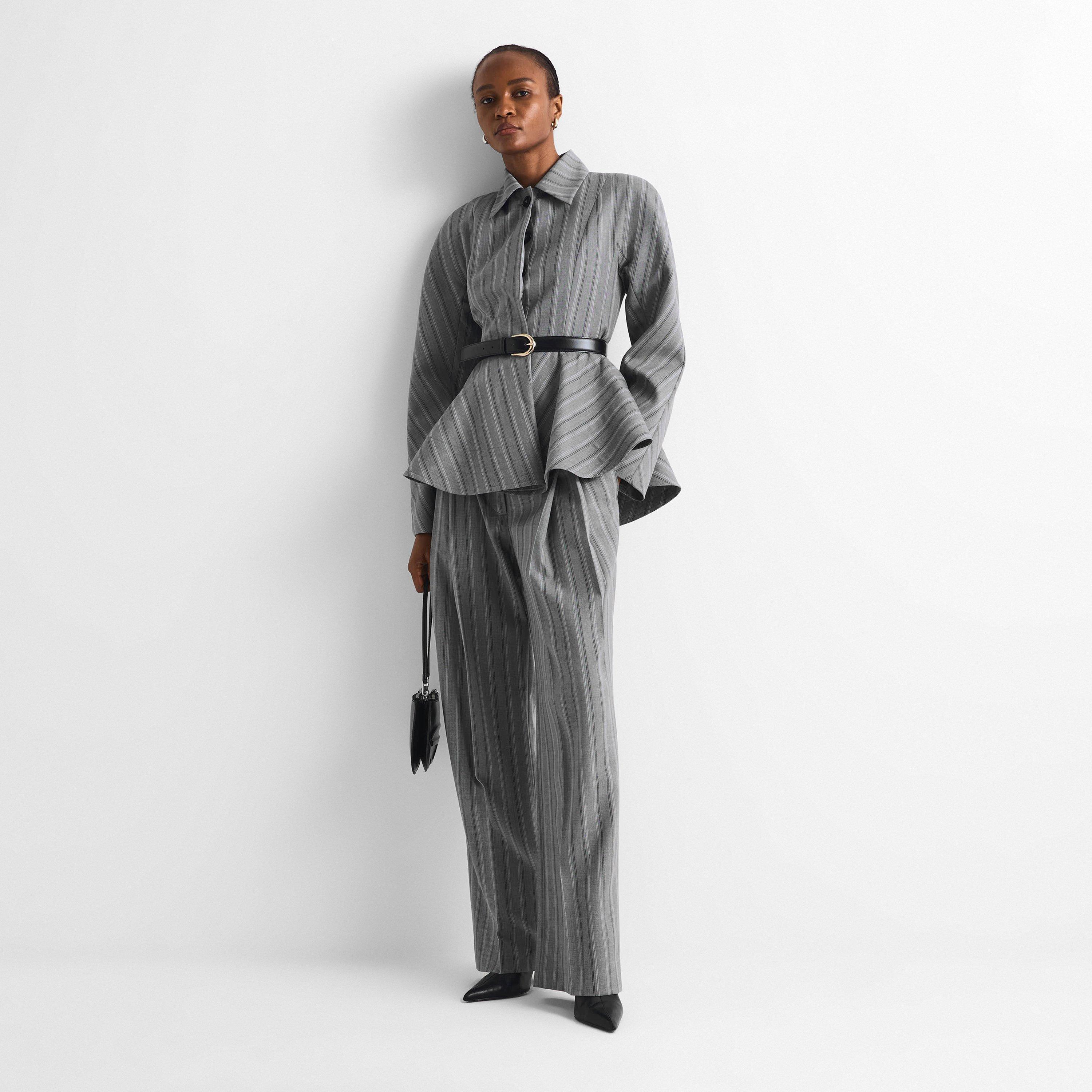 Grey Melange - Stella McCartney - Women's Straight Leg Trousers - 6