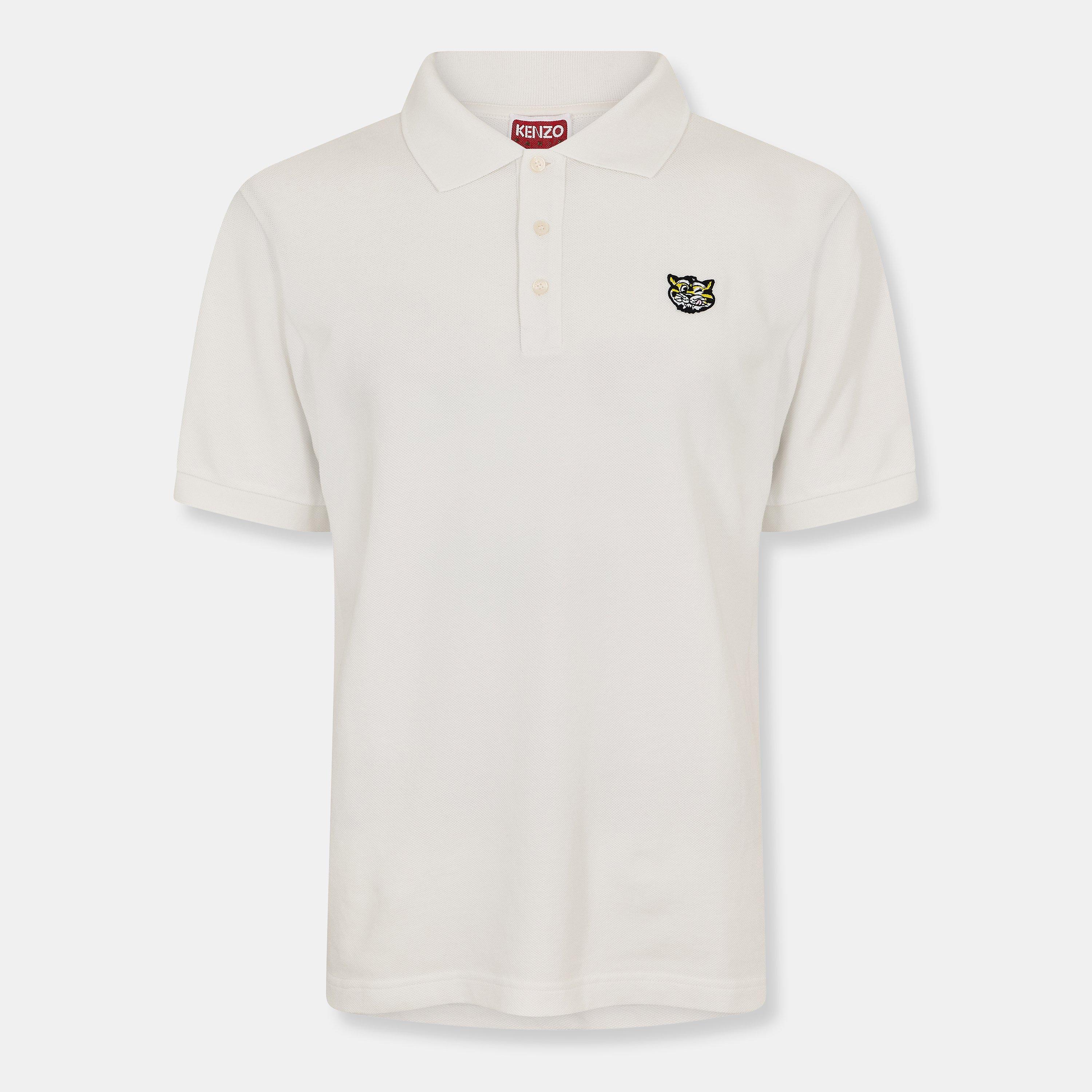 Kenzo Men's Wild Tiger Short Sleeve Polo Shirt - Off White - XL