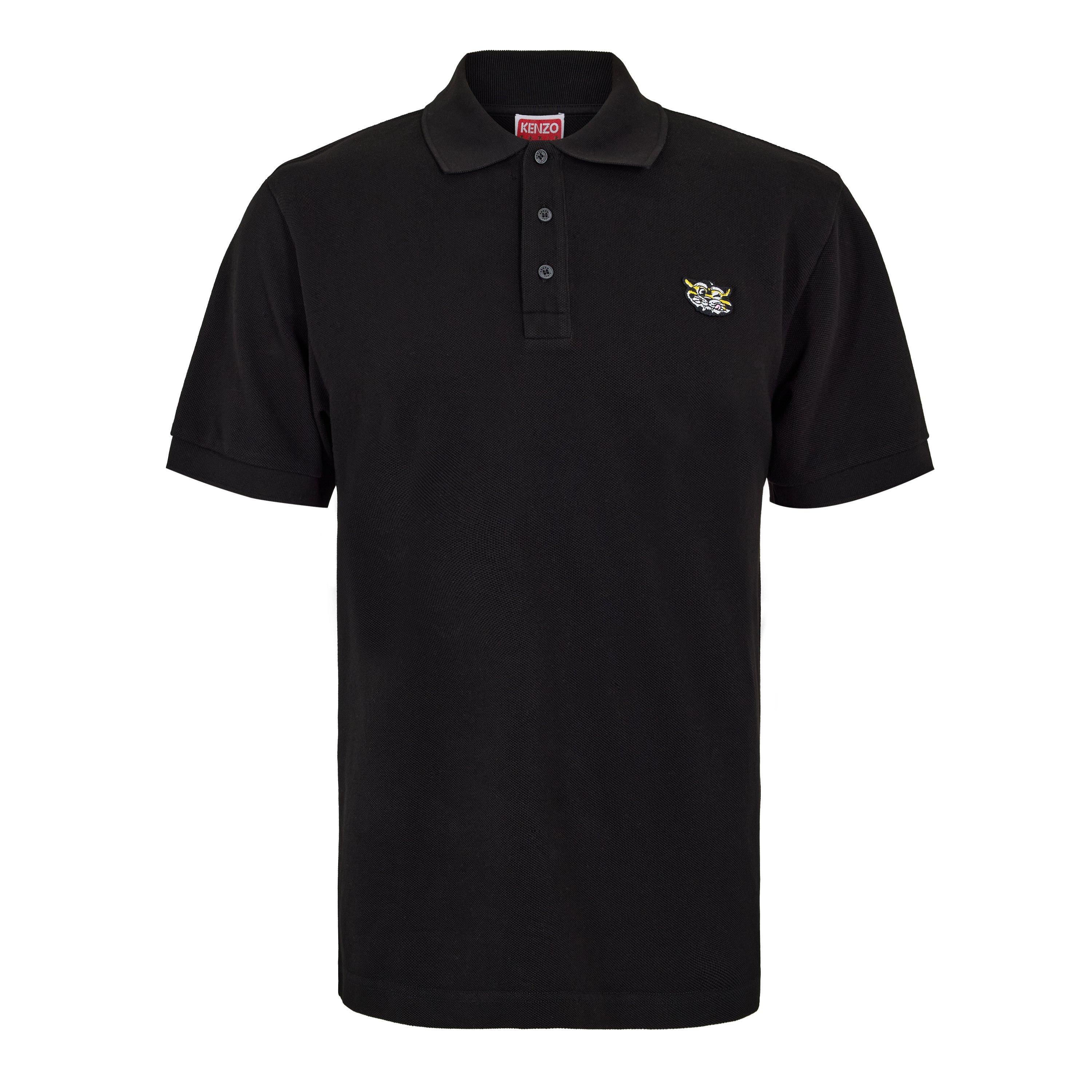 Black - Kenzo - Men's Wild Tiger Short Sleeve Polo Shirt - 1