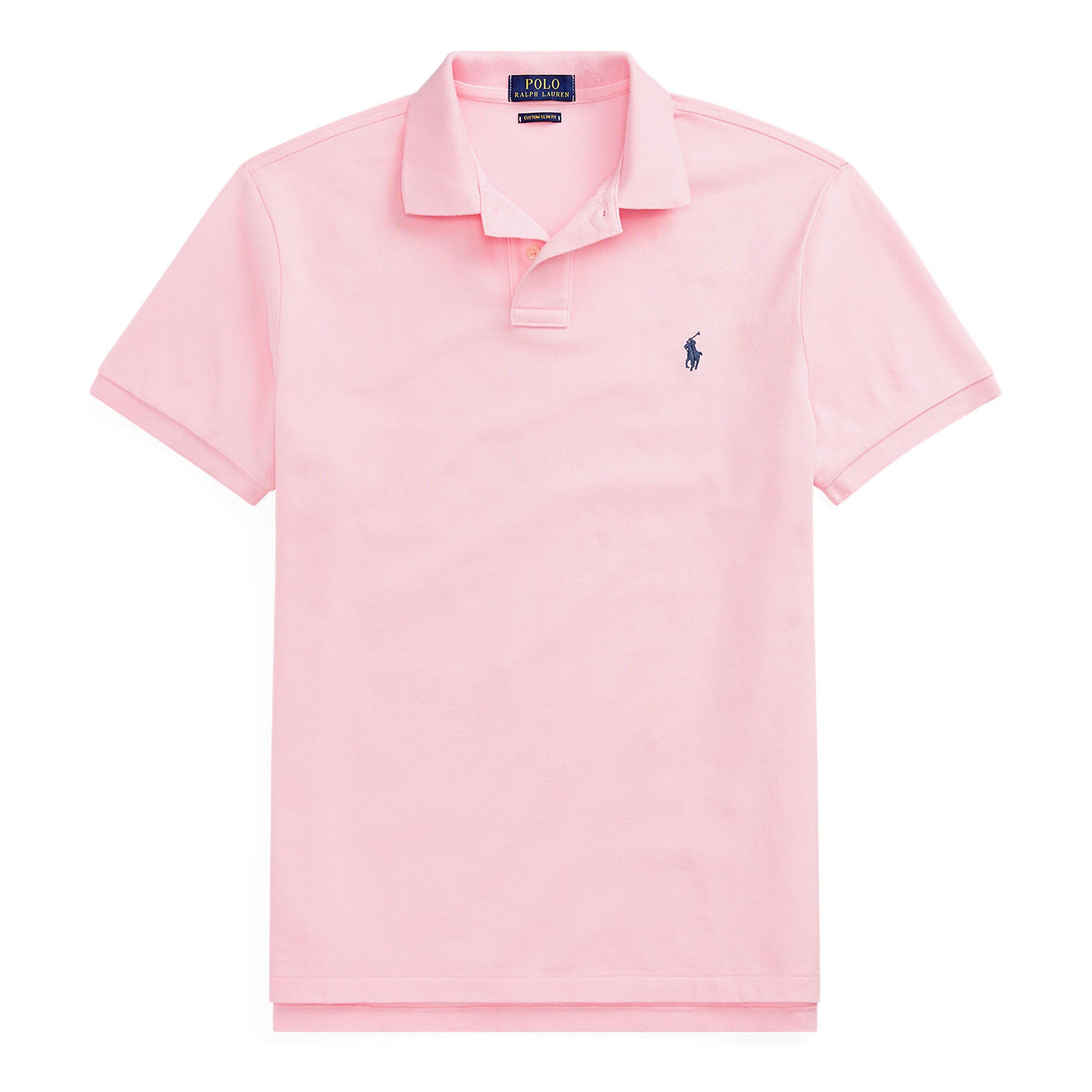 Polo Ralph Lauren Men's Custom Slim Short Sleeve Shirt - Carmel Pink - XL