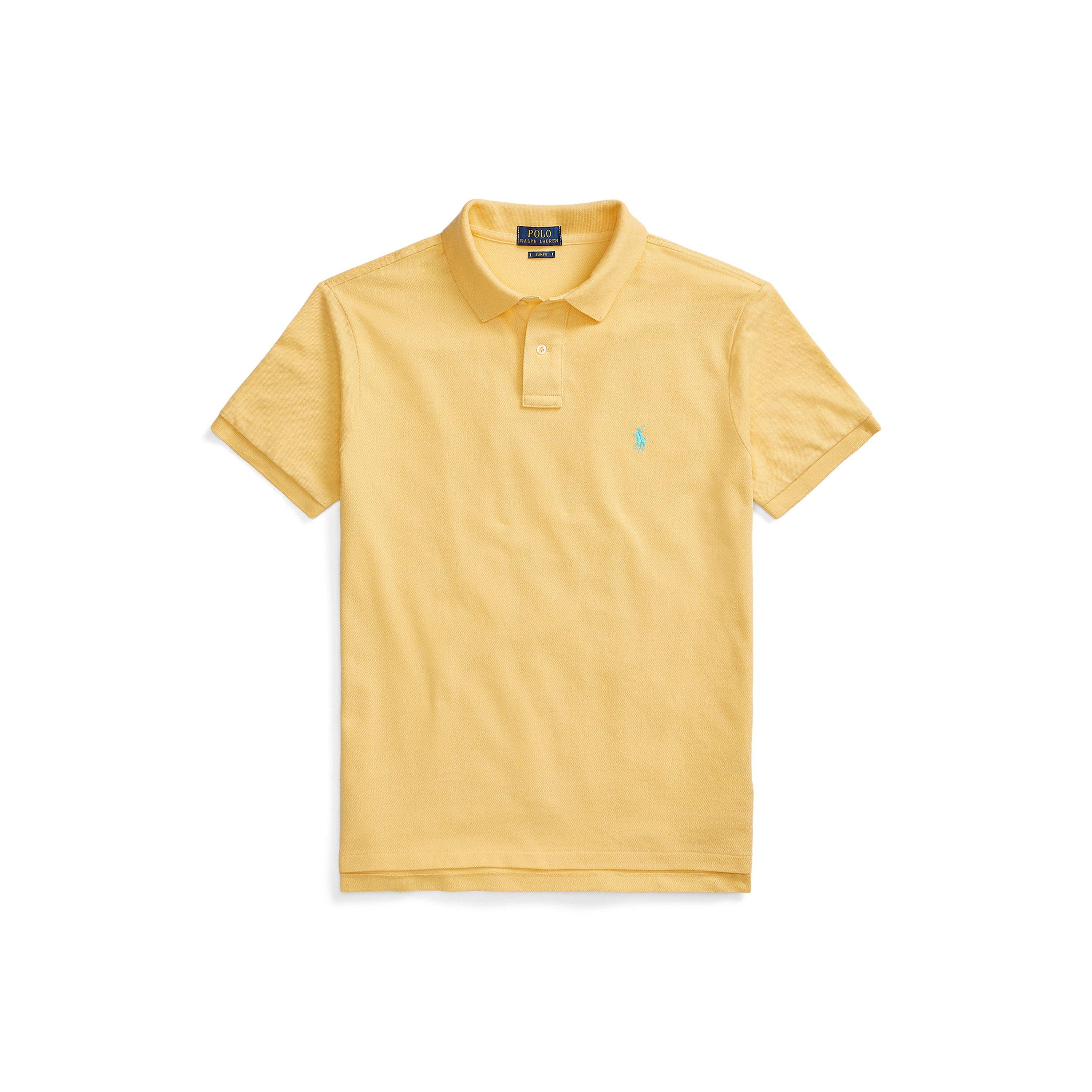 Polo Ralph Lauren Men's Corn Yellow Custom Slim Short Sleeve Shirt - 2XL