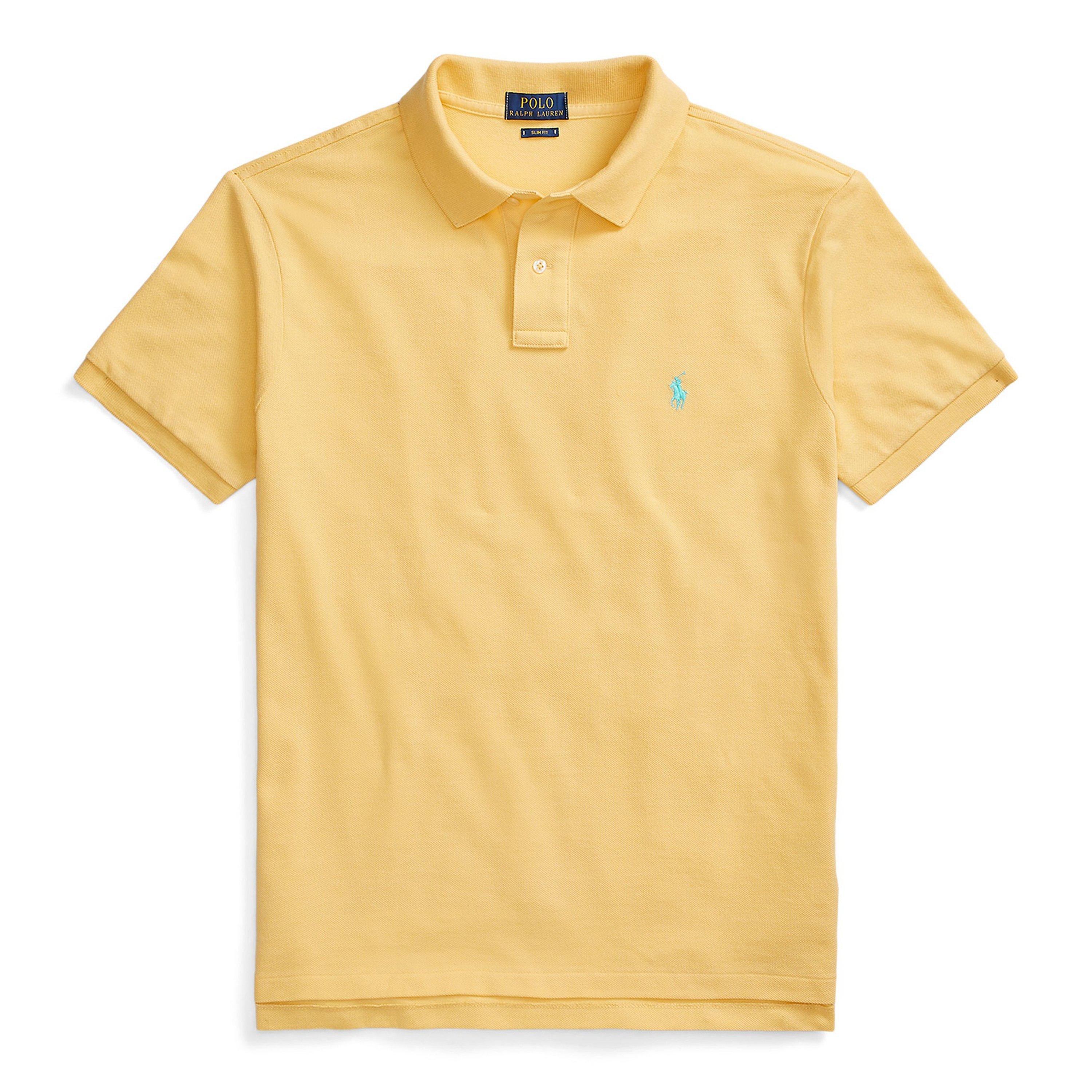 Corn Yellow - Polo Ralph Lauren - Men's Custom Slim Short Sleeve Shirt - 1