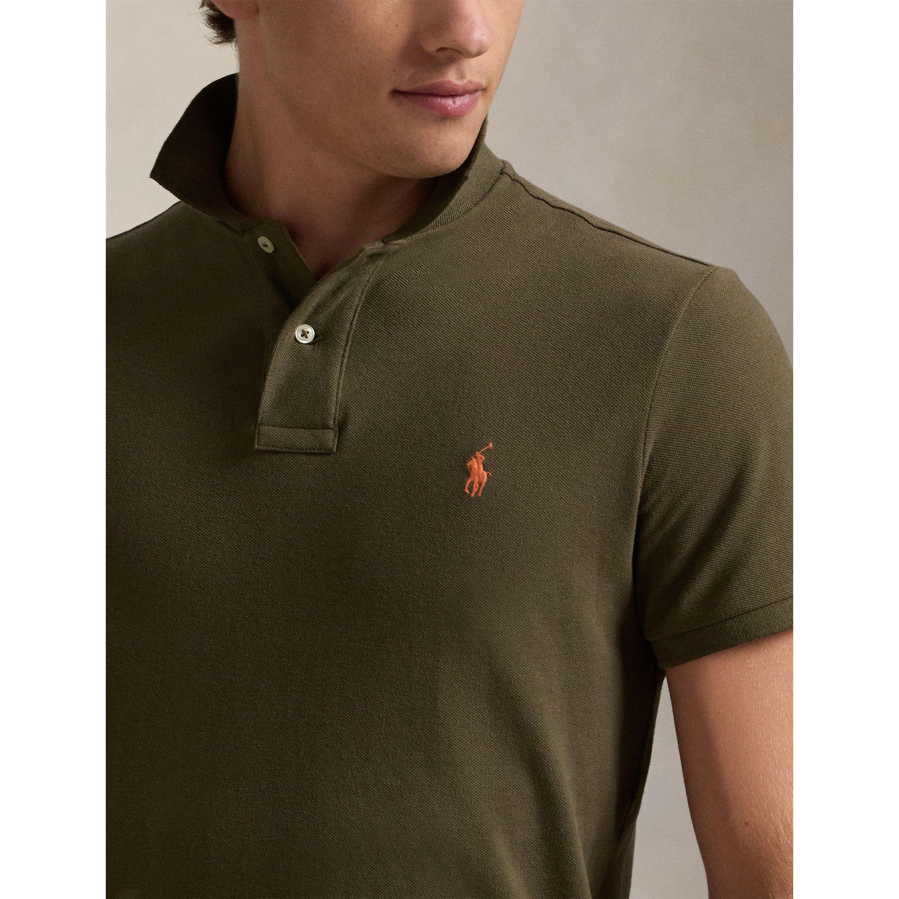 Canopy Olive - Polo Ralph Lauren - Men's Custom Slim Short Sleeve Shirt - 4