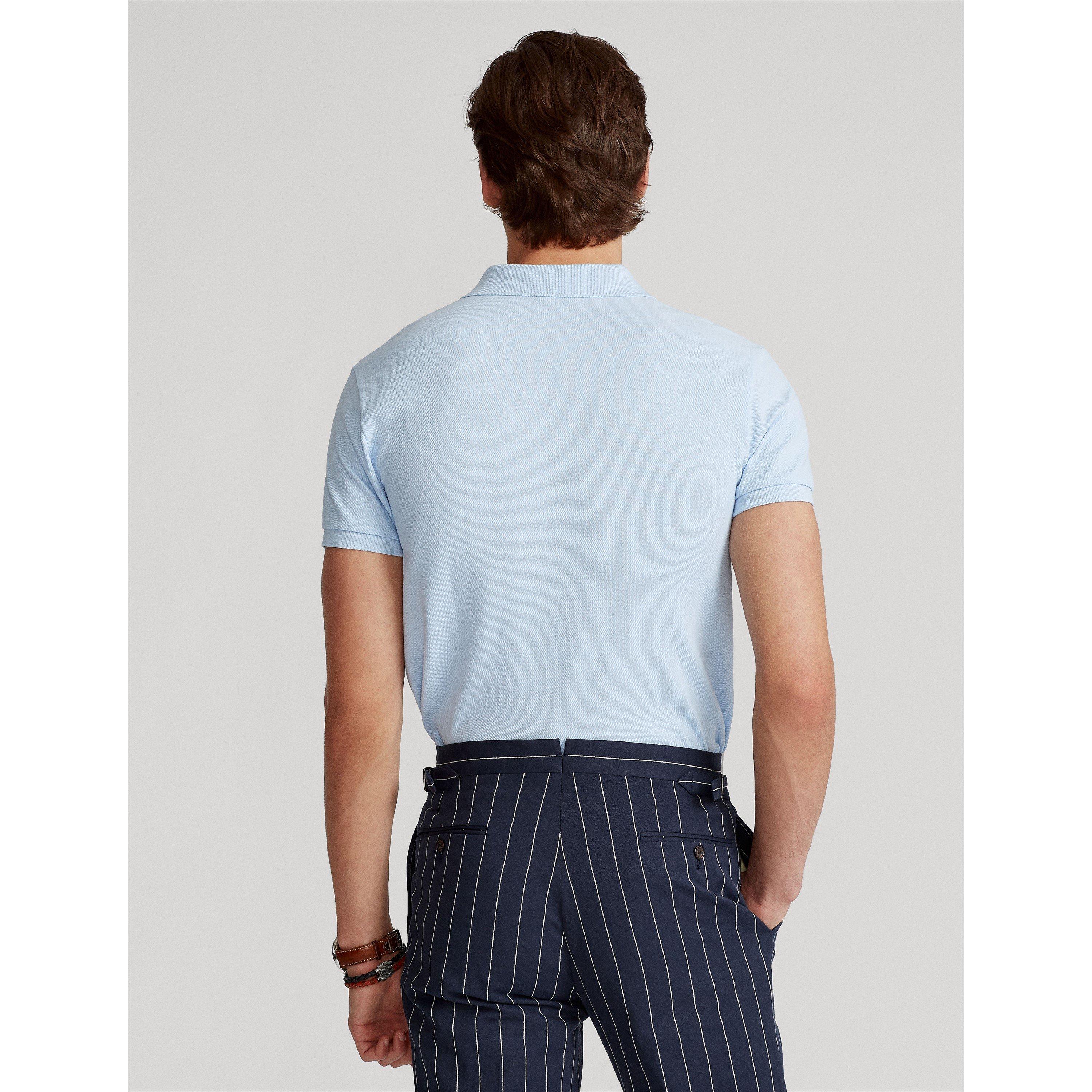 Office Blue - Polo Ralph Lauren - Men's Custom Slim Short Sleeve Shirt - 3