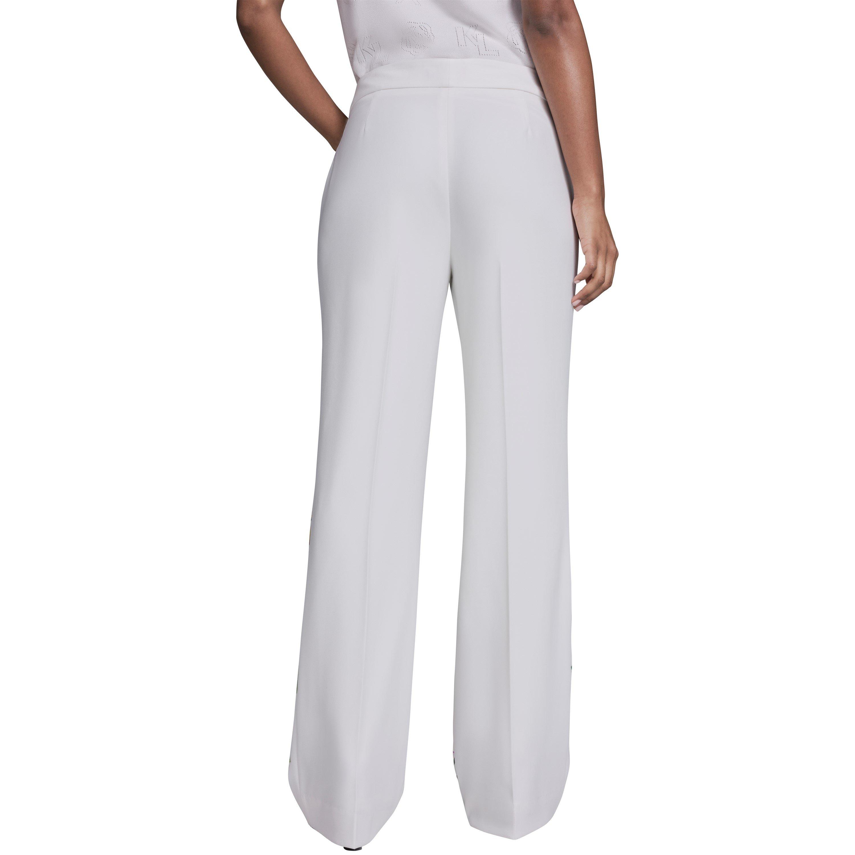 White/Floral - Karl Lagerfeld - Women's Sportswear Straight Leg Trousers - 3