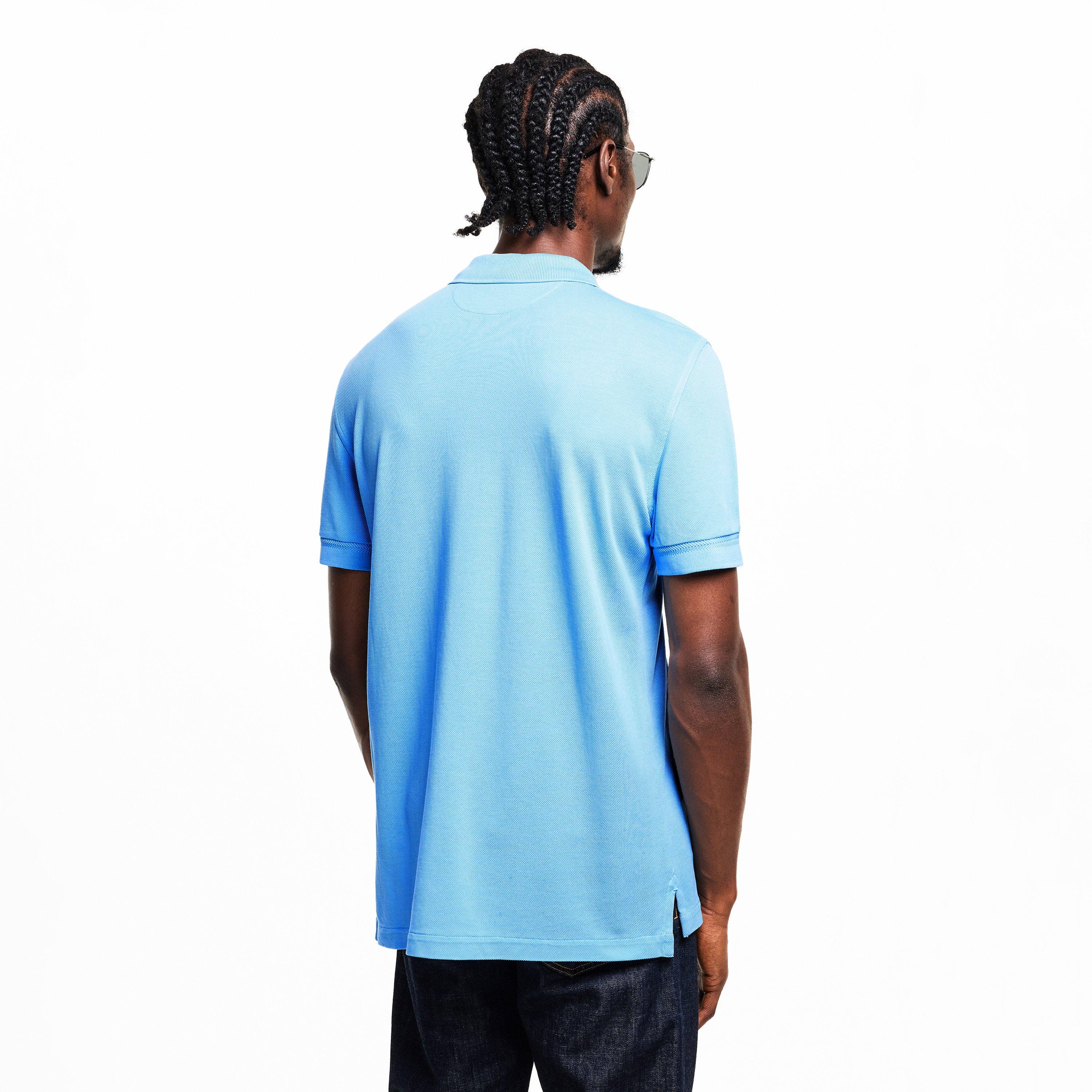 Turquoise - Tom Ford - Men's TF Lyocell Short Sleeve Polo Shirt - 4