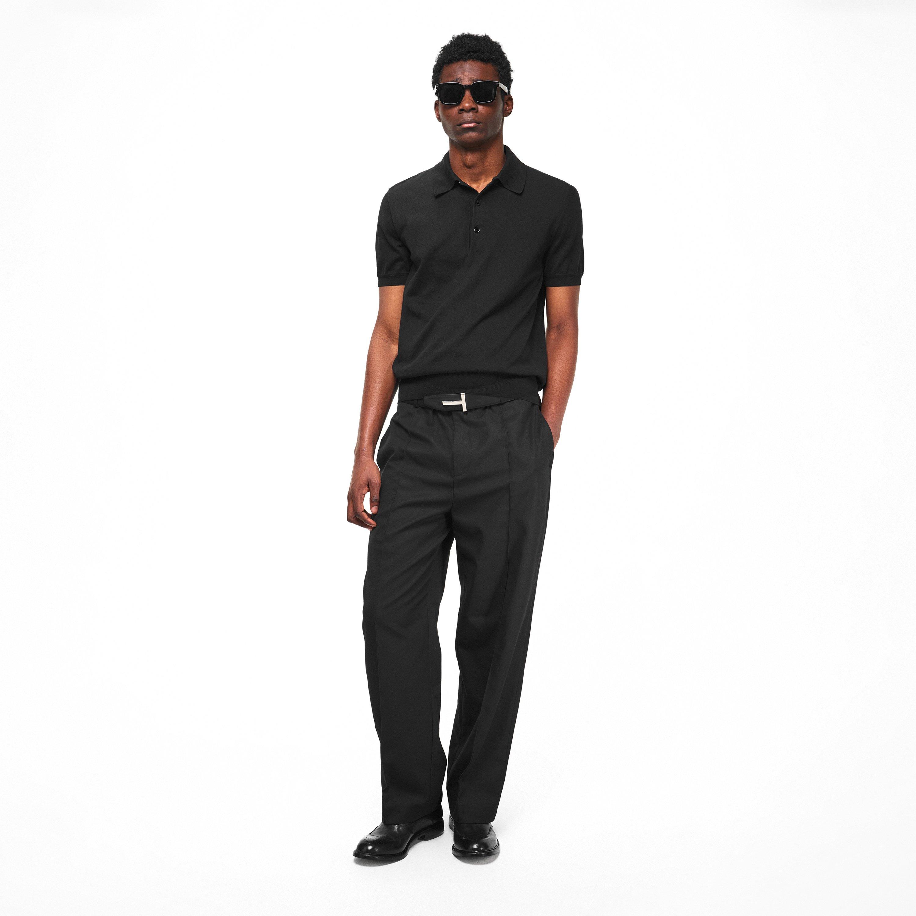 Black - Tom Ford - TF Cotton Polo Sn62 - 6