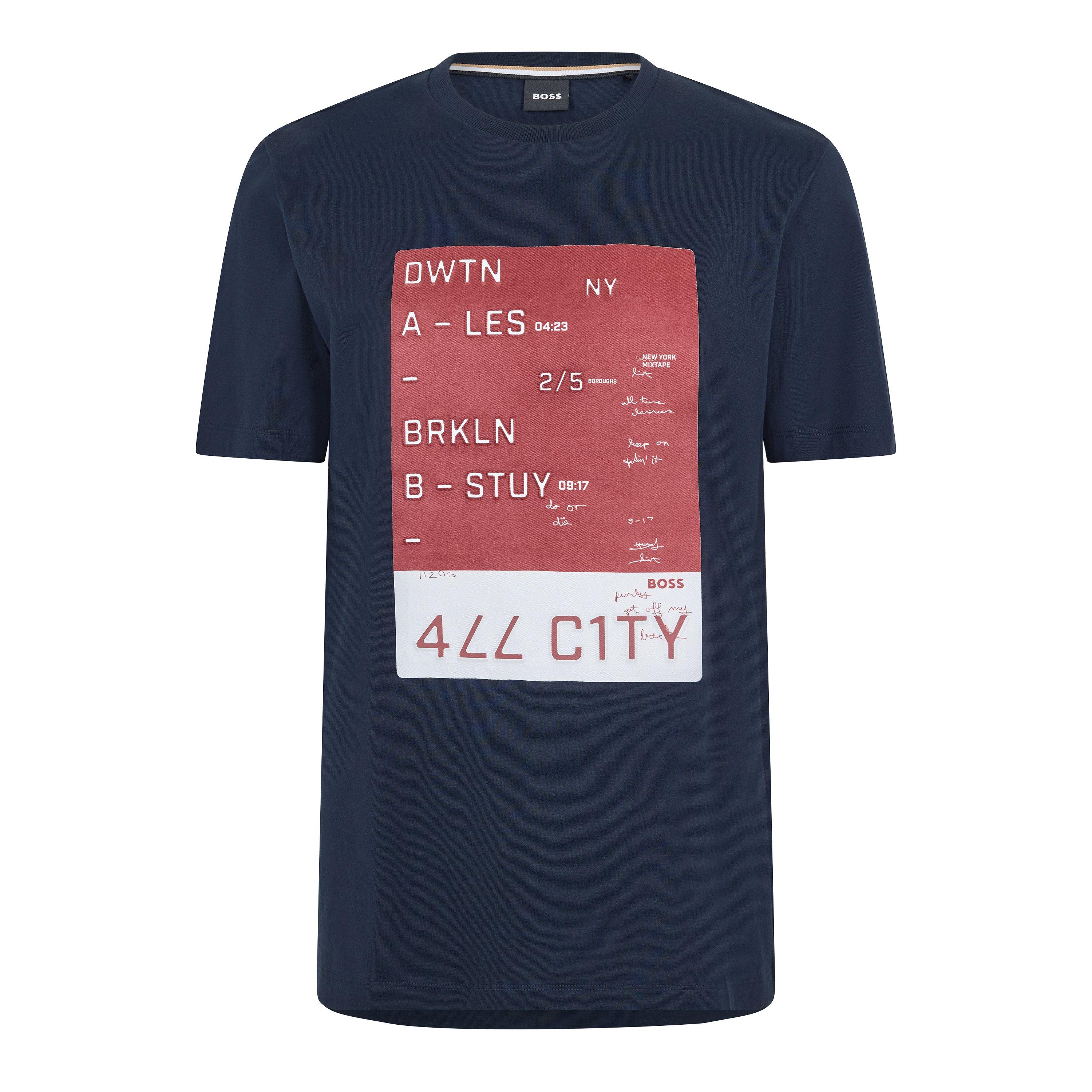 Dark Blue - Boss - Men's Tiburt Short Sleeve T-Shirt - 1