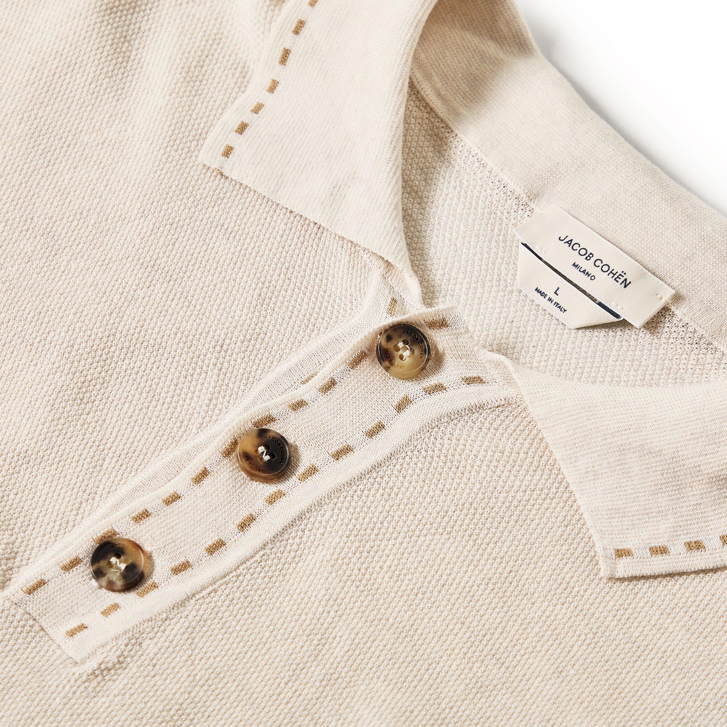 A06 Beige - Jacob Cohen - Men's Short Sleeve Polo Shirt - 5