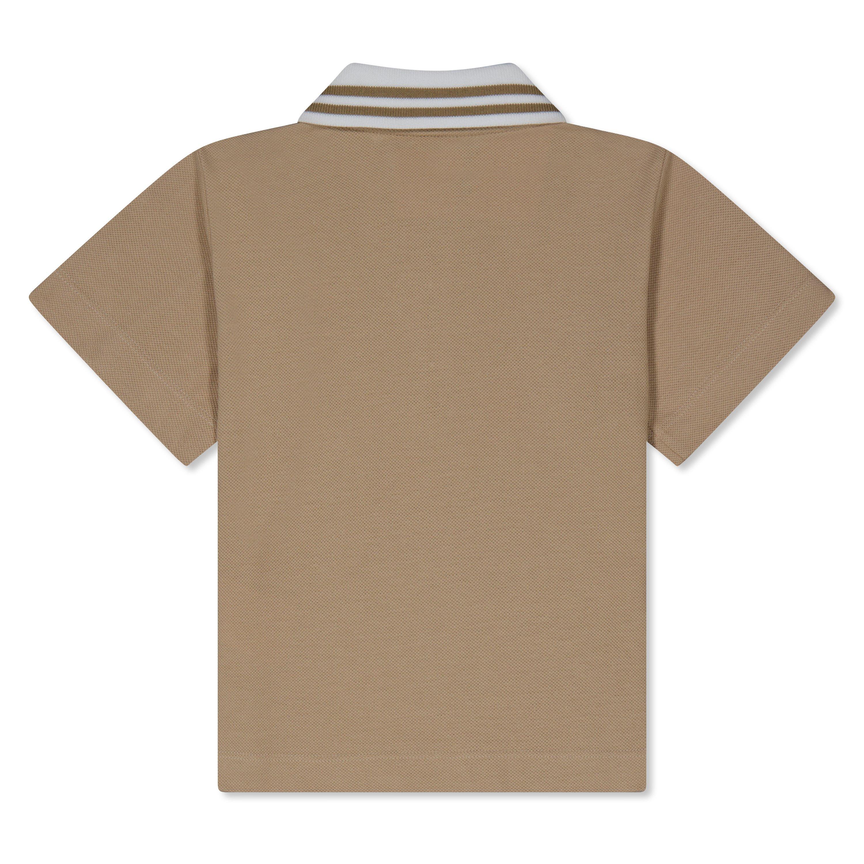 Beige F1B2Y - Fendi - Cotton Pique Logo Polo Shirt Juniors - 2