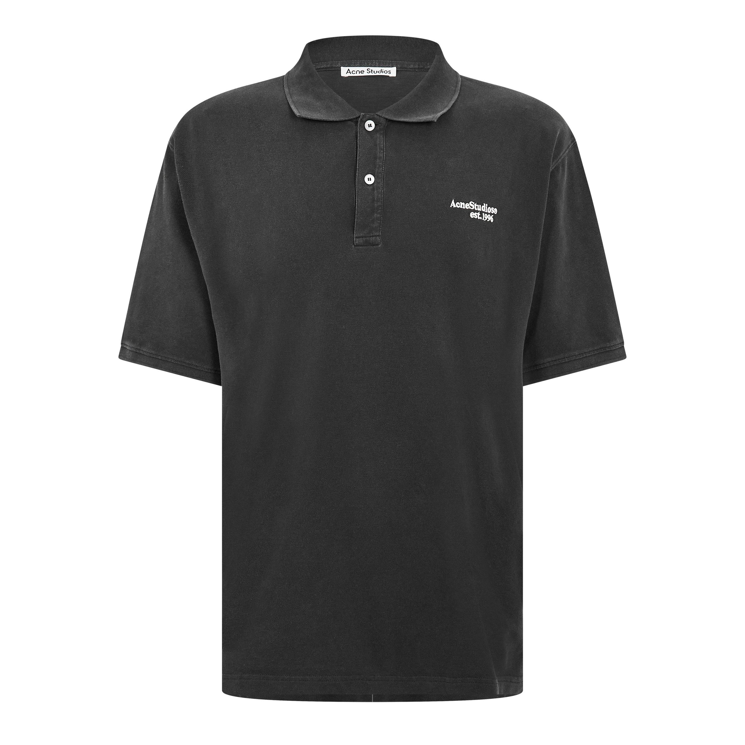 Acne Studios Men's Short Sleeve Polo Shirt - Black - X Large
