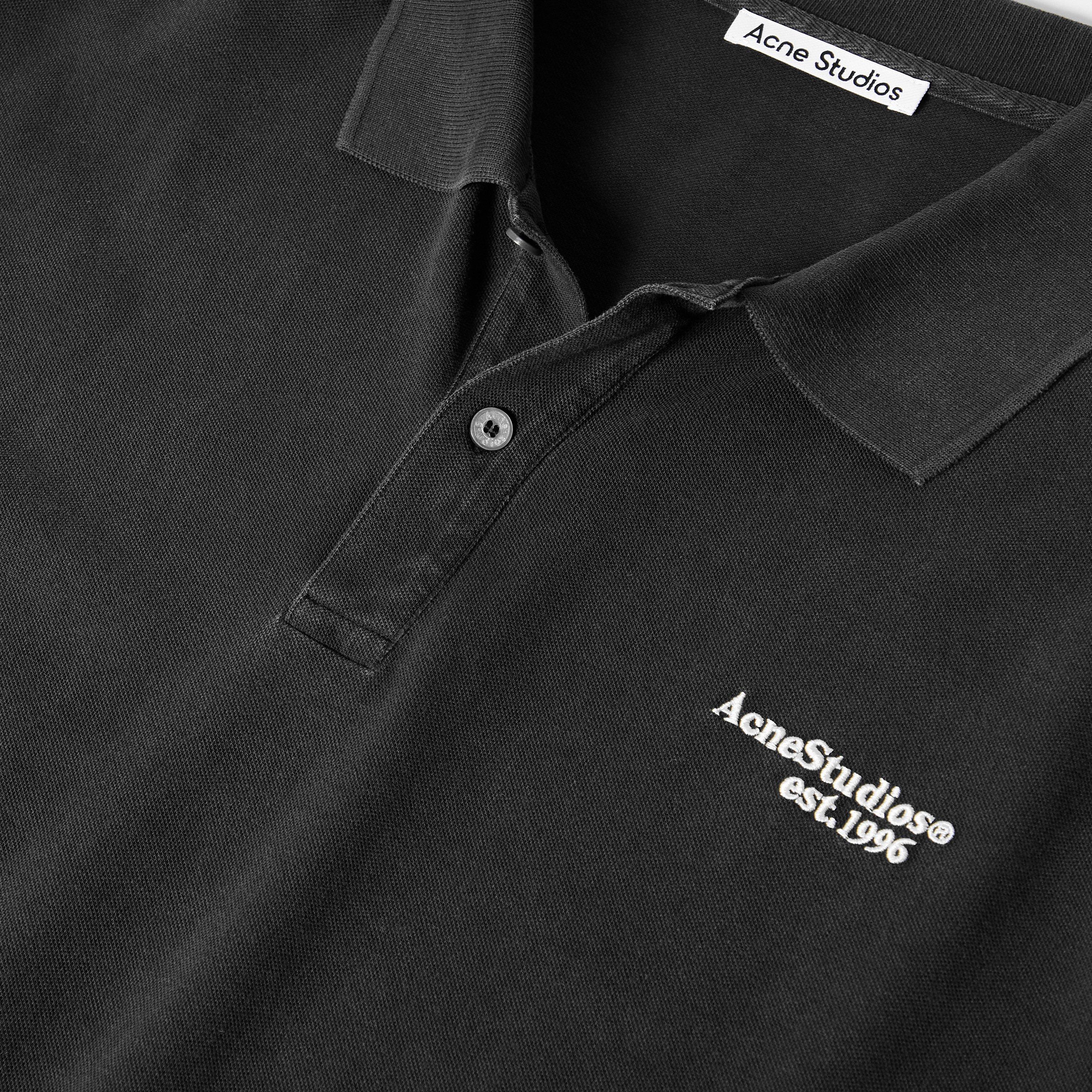 Black - Acne Studios - Men's Short Sleeve Polo Shirt - 5