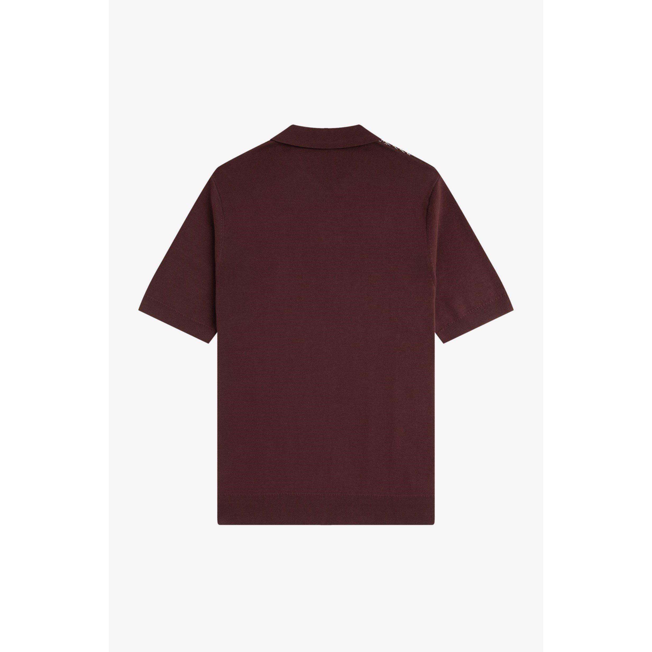Oxblood 597 - Fred Perry - Fred PanelKnit Shirt Sn62 - 2
