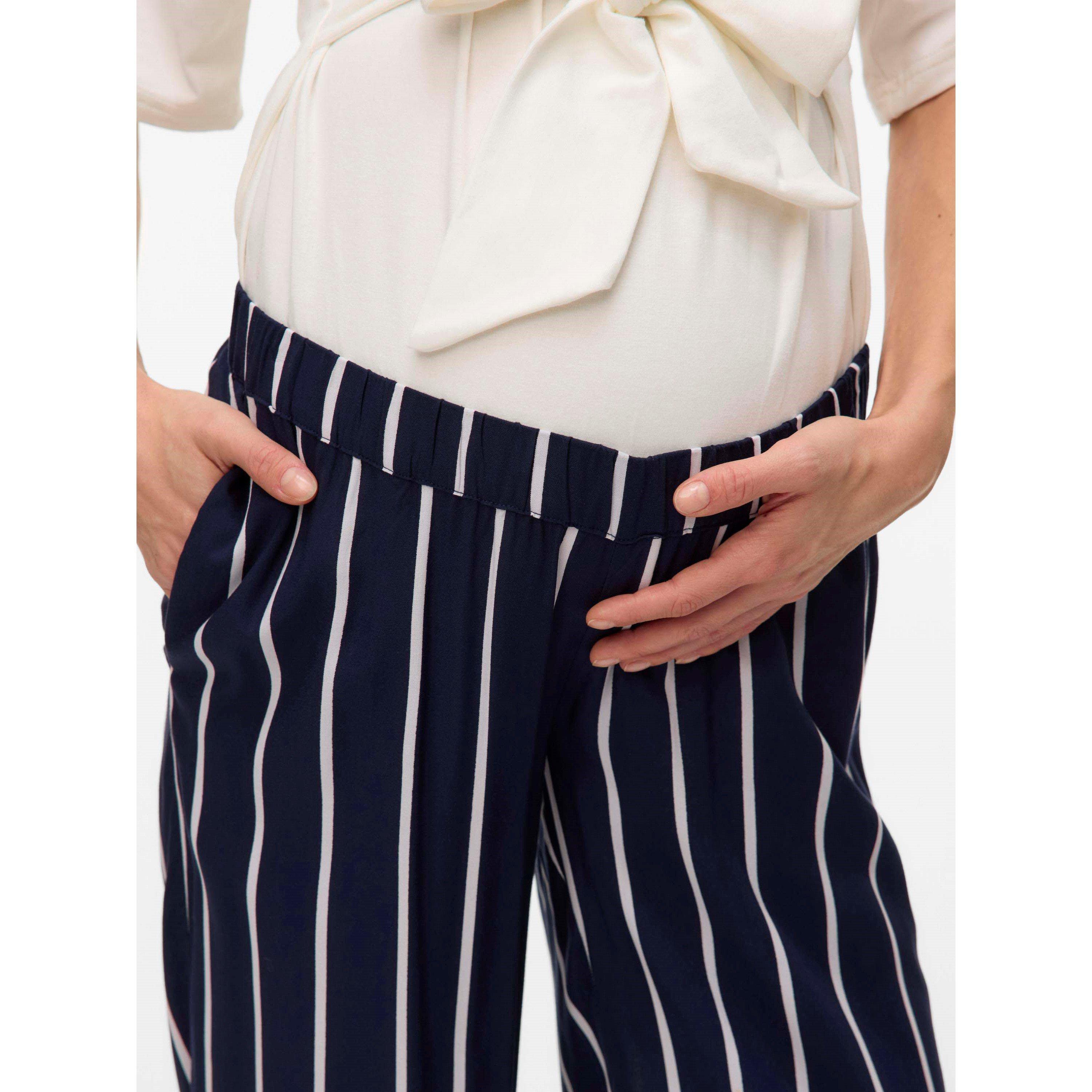 Dark Navy - Mamalicious - Mama Straight Leg Trouser - 4
