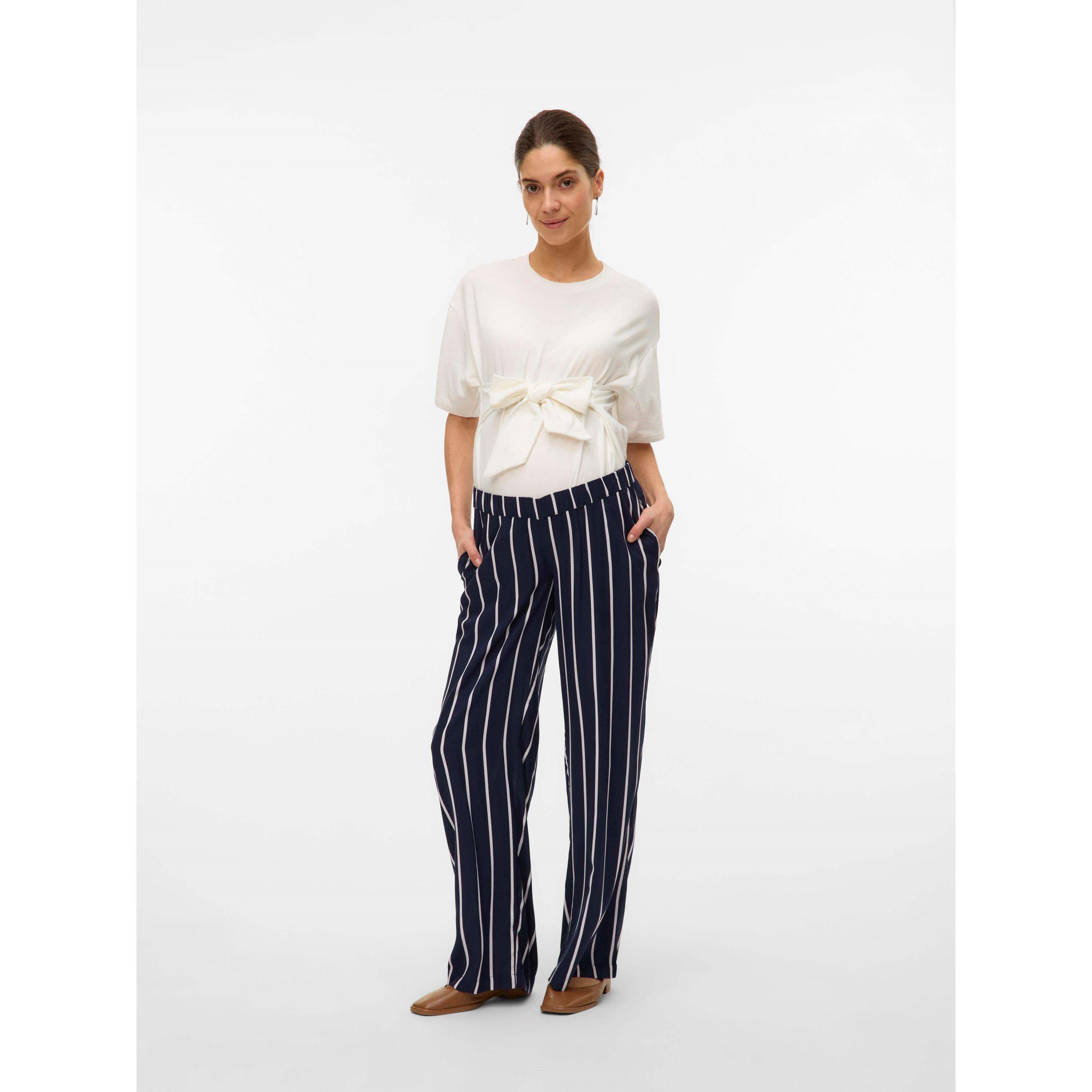 Dark Navy - Mamalicious - Mama Straight Leg Trouser - 5
