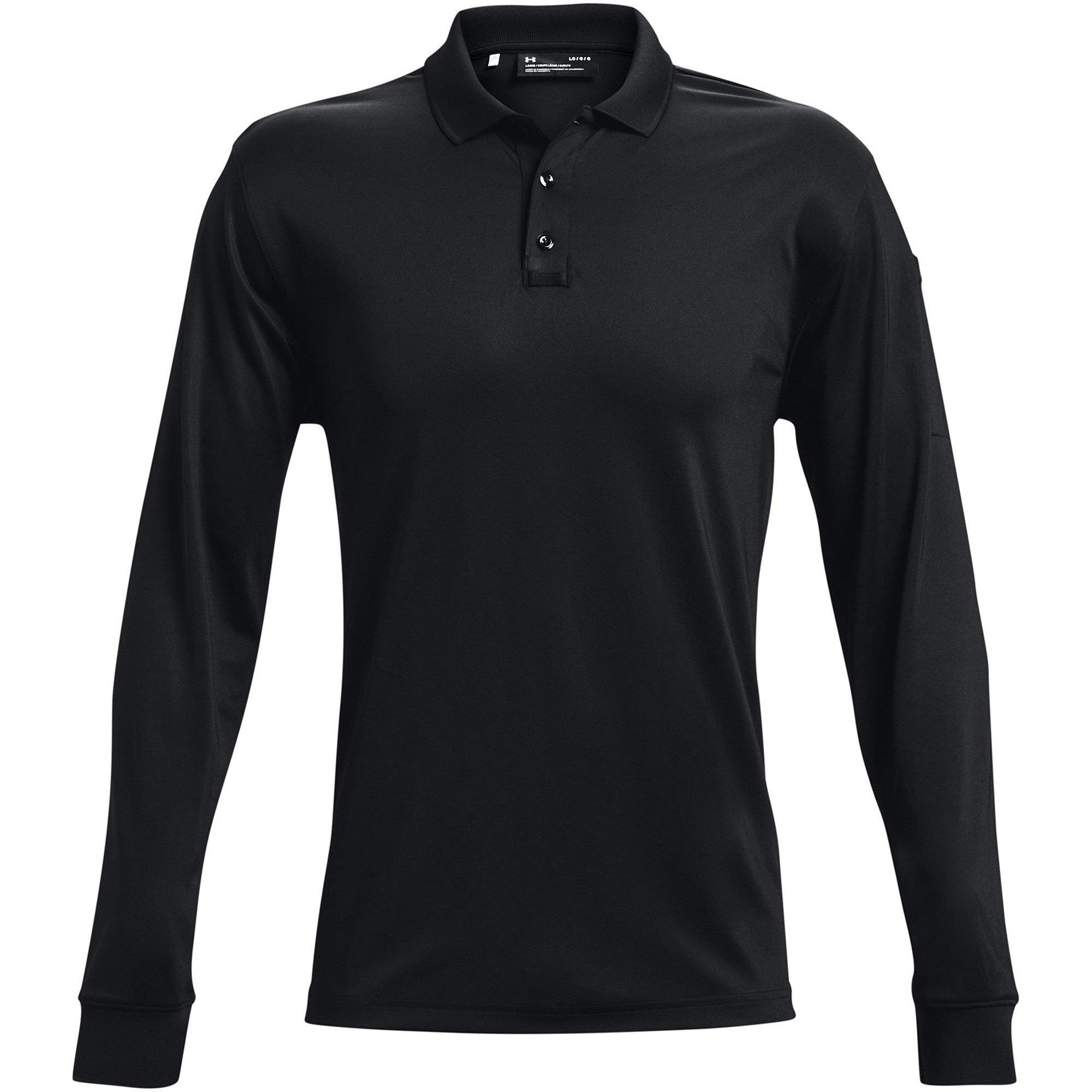 Nero - Under Armour - Long Sleeve Performance Polo Shirt - 1