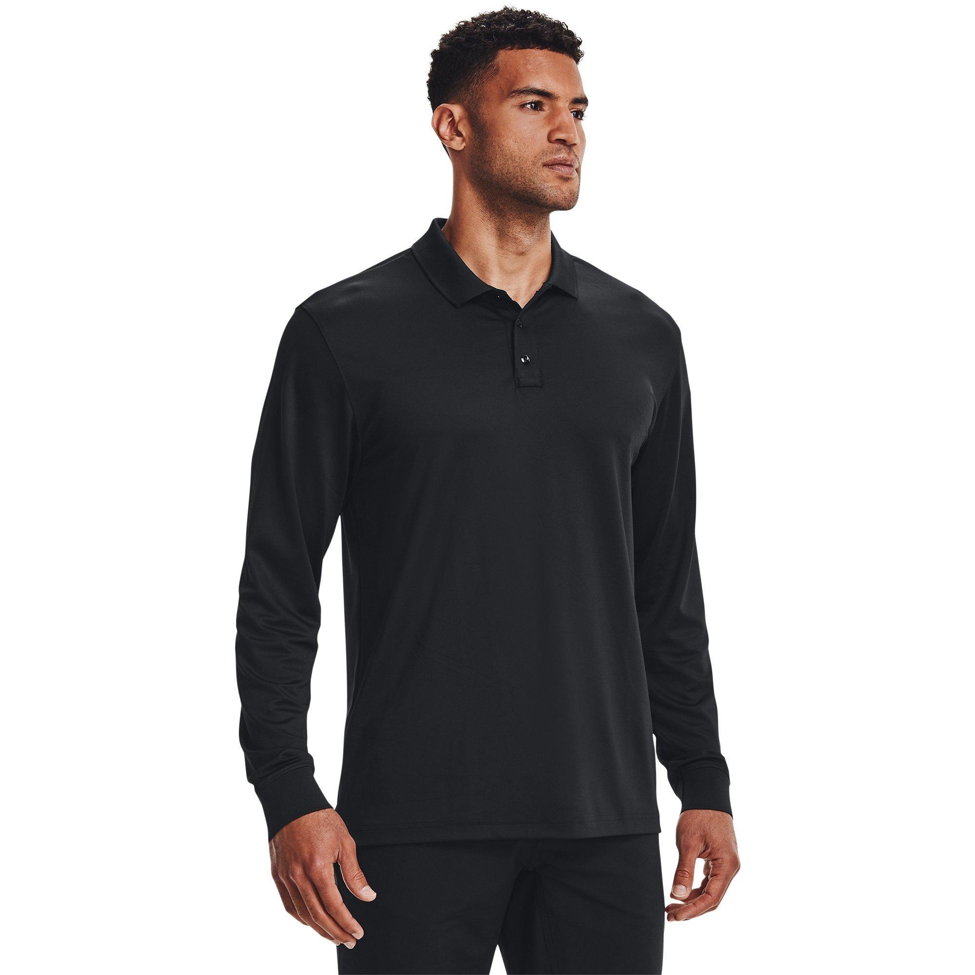 Nero - Under Armour - Long Sleeve Performance Polo Shirt - 3