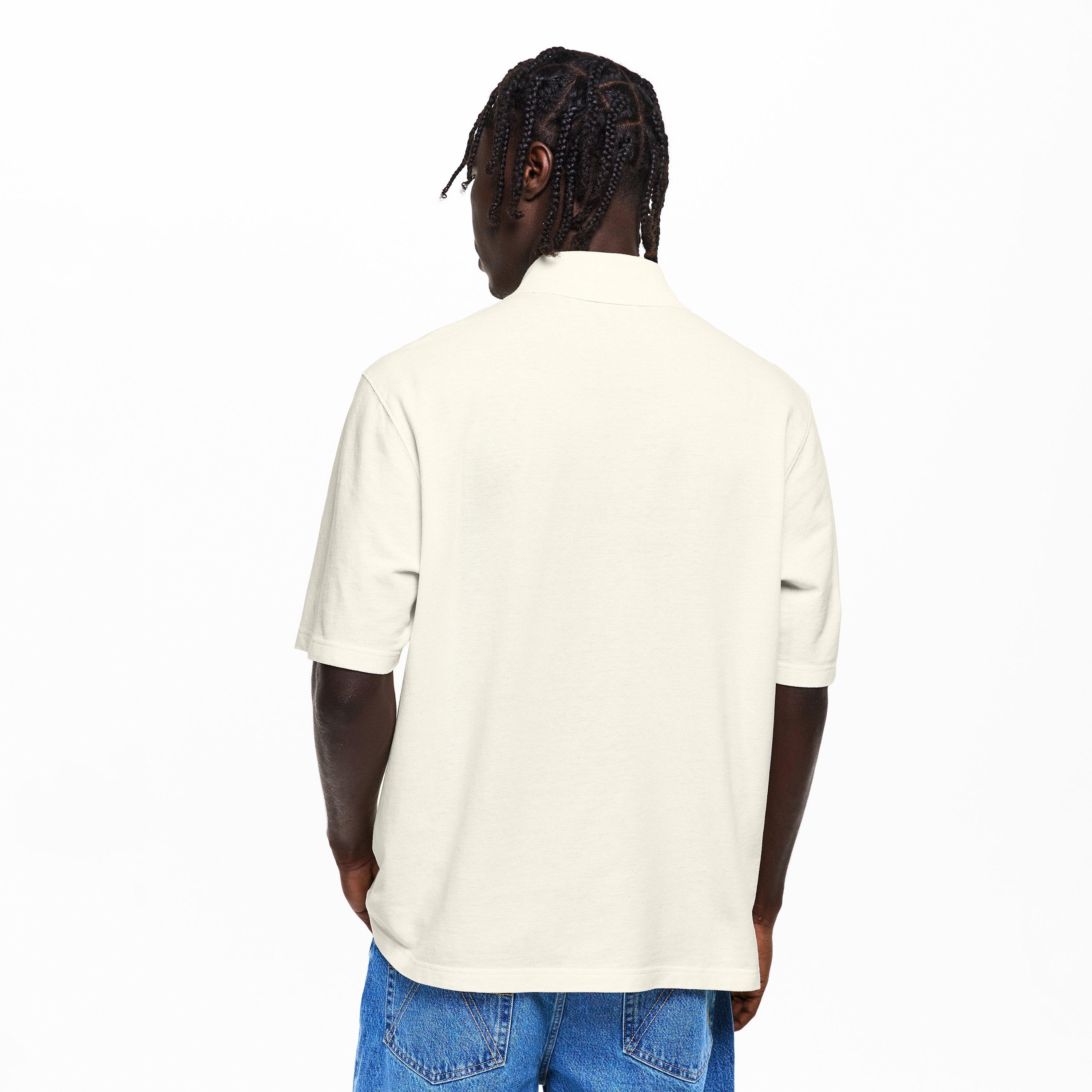 White Cream - Ami Paris - Men's Short Sleeve Polo Shirt - 4