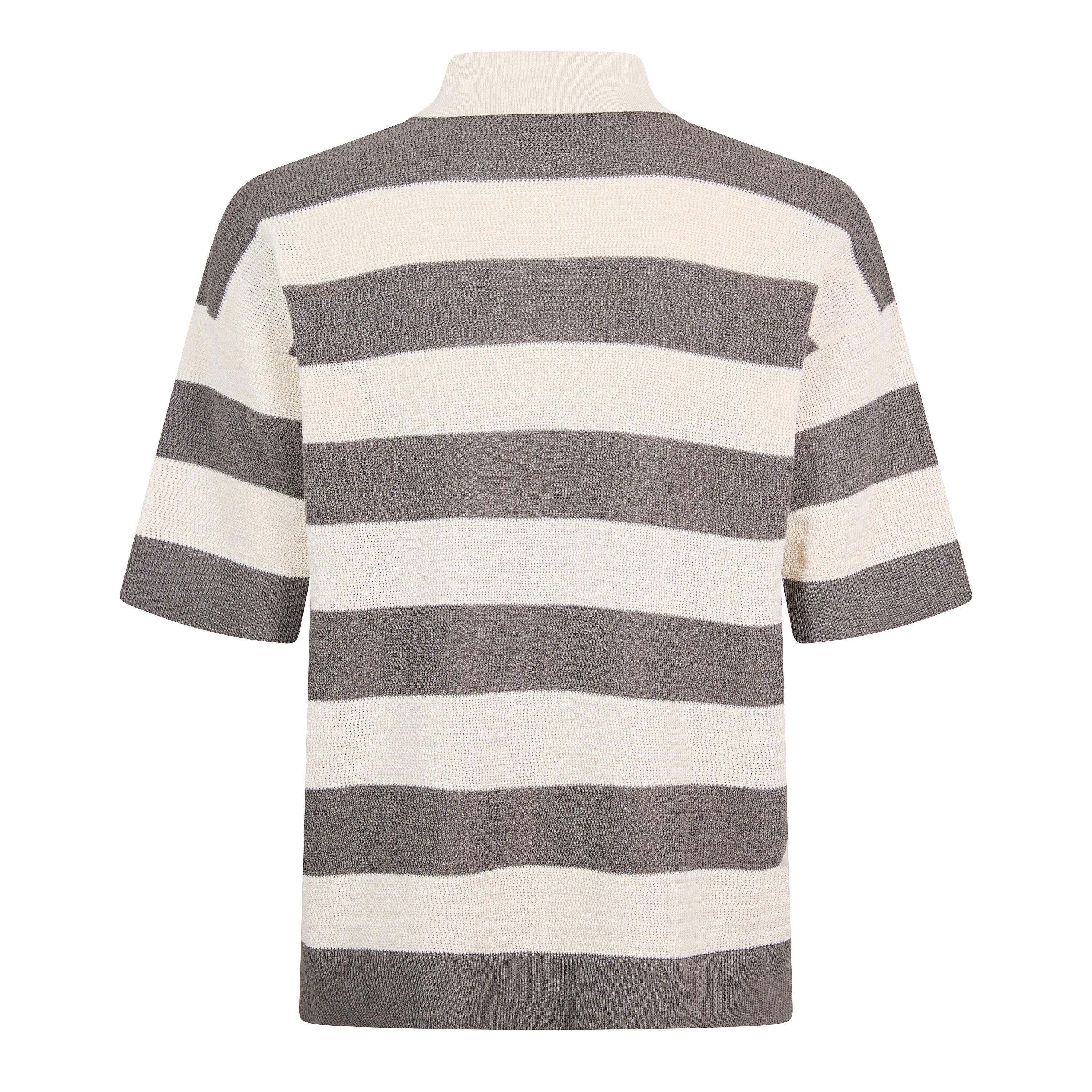 White/Carbon - Ami Paris - Men's Short Sleeve Polo Shirt - 2