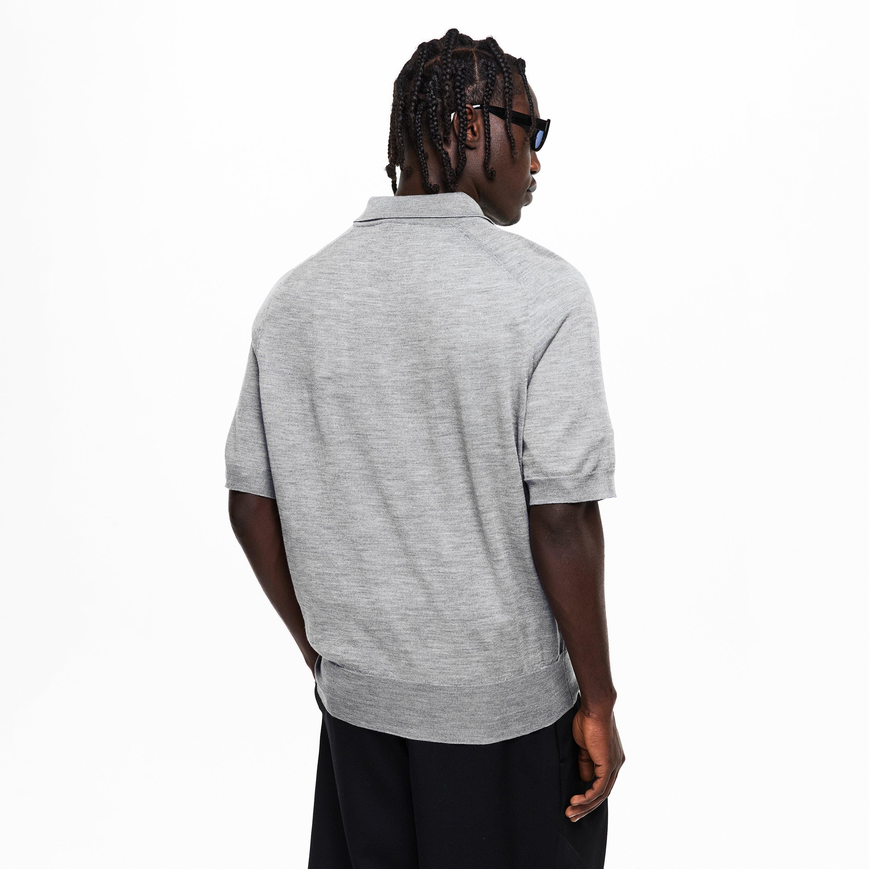 Grey - Ami Paris - Men's Short Sleeve Polo Shirt - 4