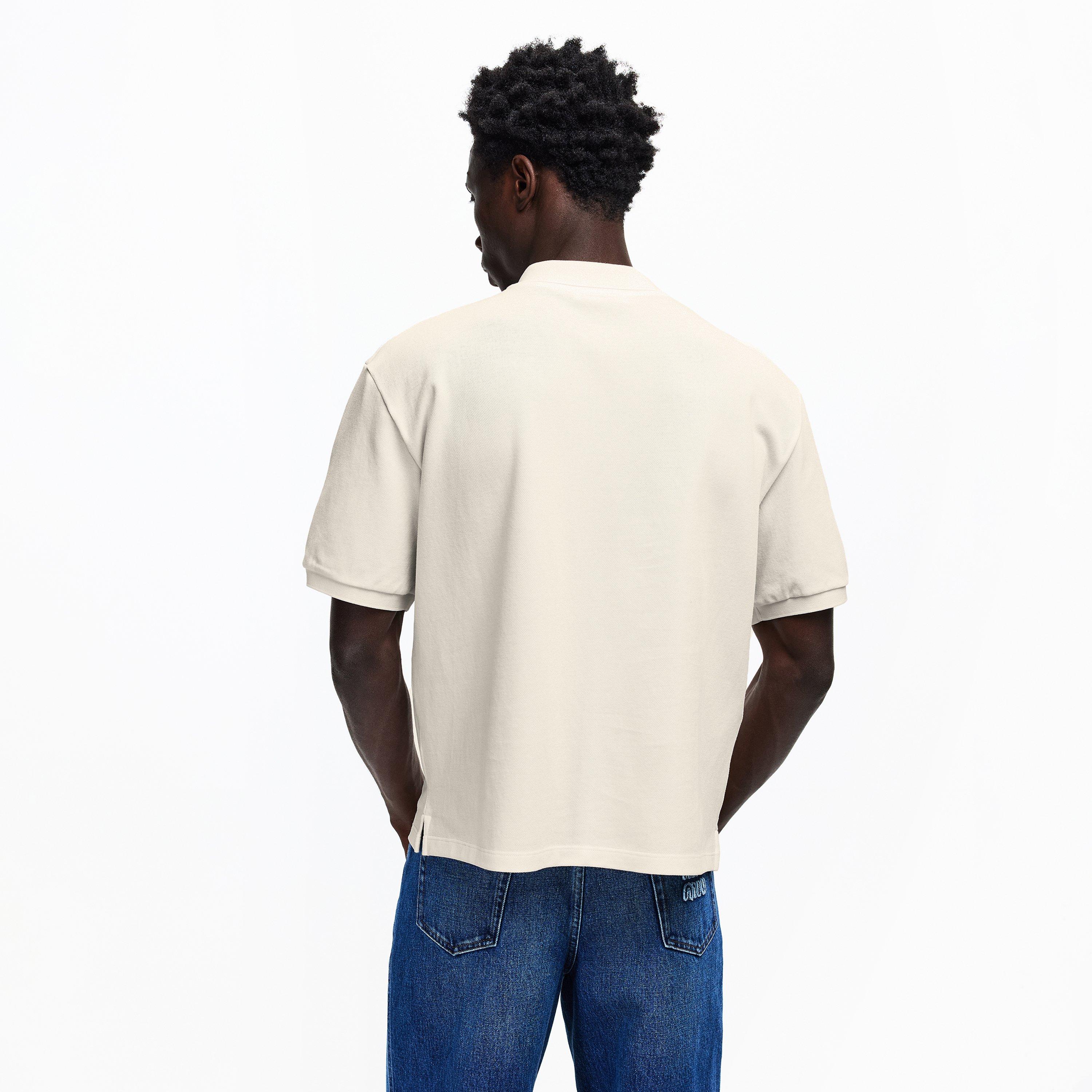 Bianco - Miu Miu - Men's Piquet Short Sleeve Polo Shirt - 4
