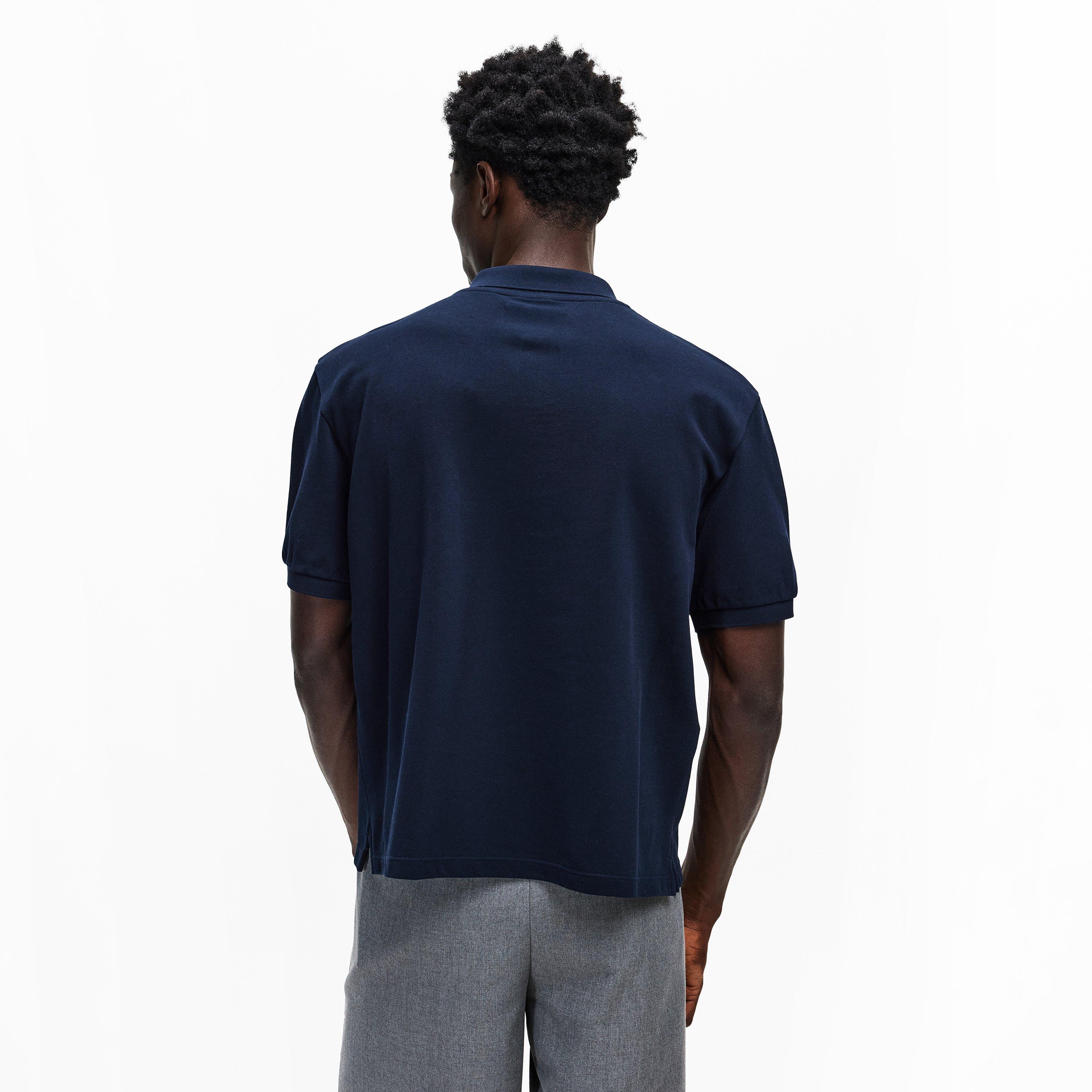 Bleu - Miu Miu - Men's Piquet Short Sleeve Polo Shirt - 4