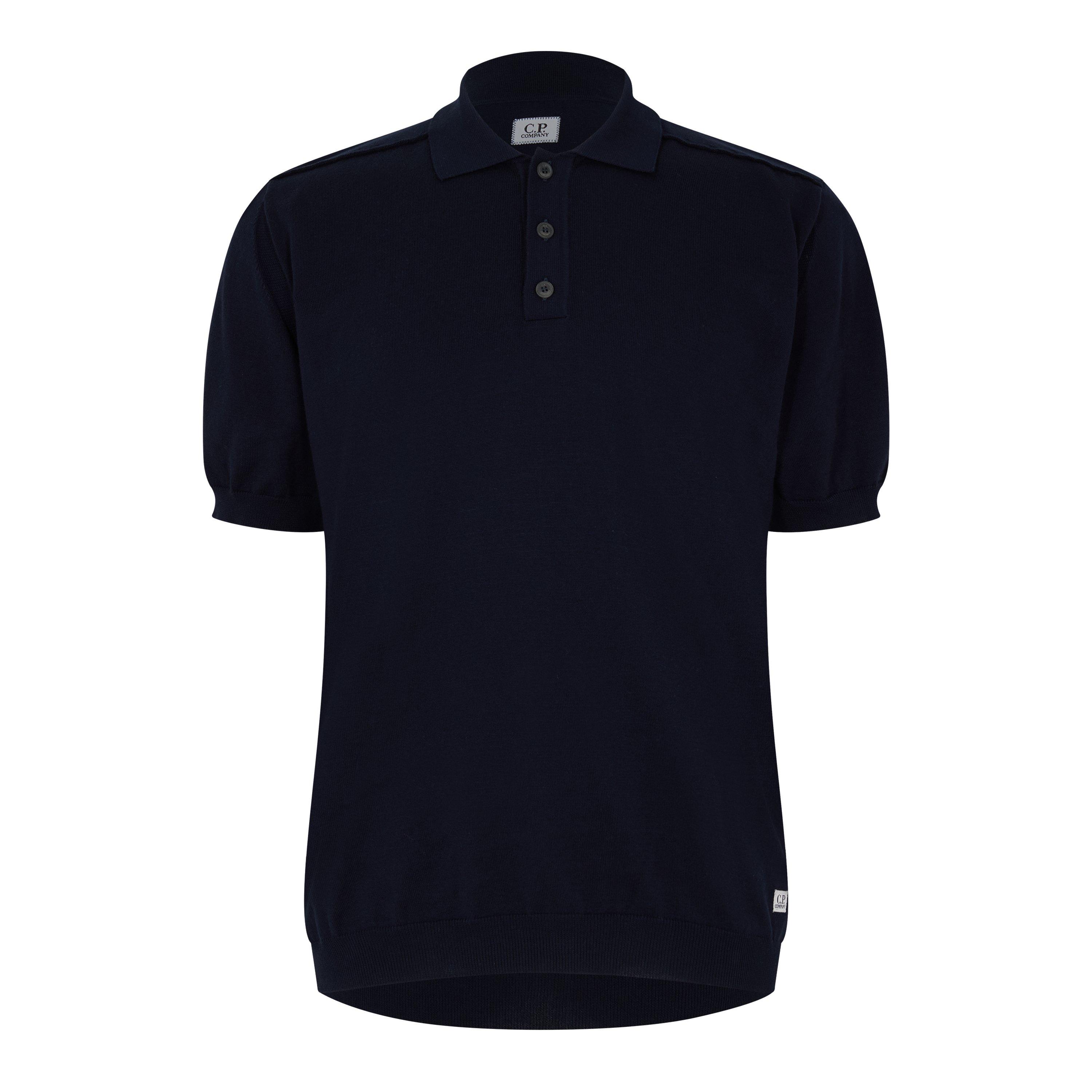 CP Company Men's Short Sleeve Polo Shirt - Ttl Eclipse 888 - Size M (48)