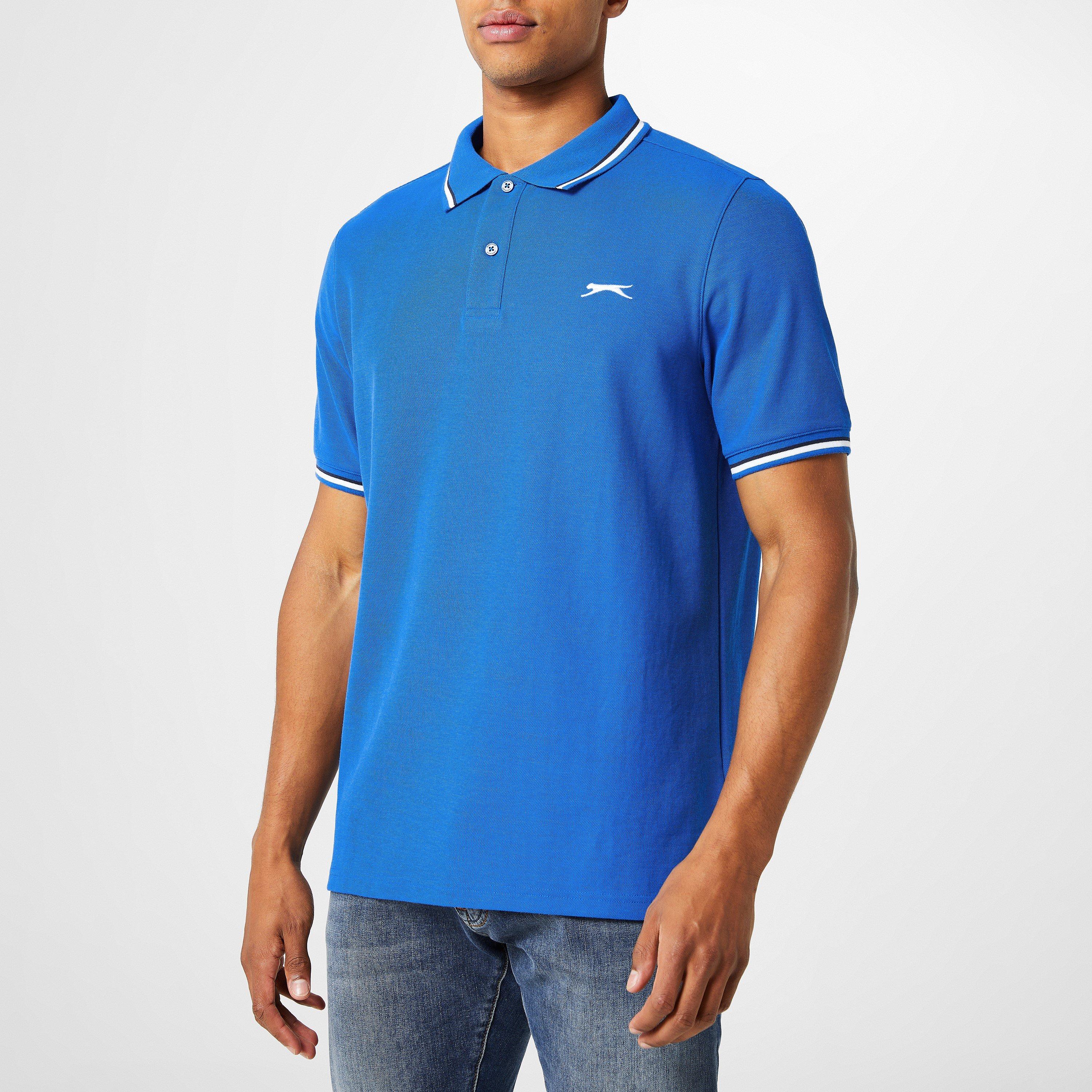 slazenger tipped polo shirt mens