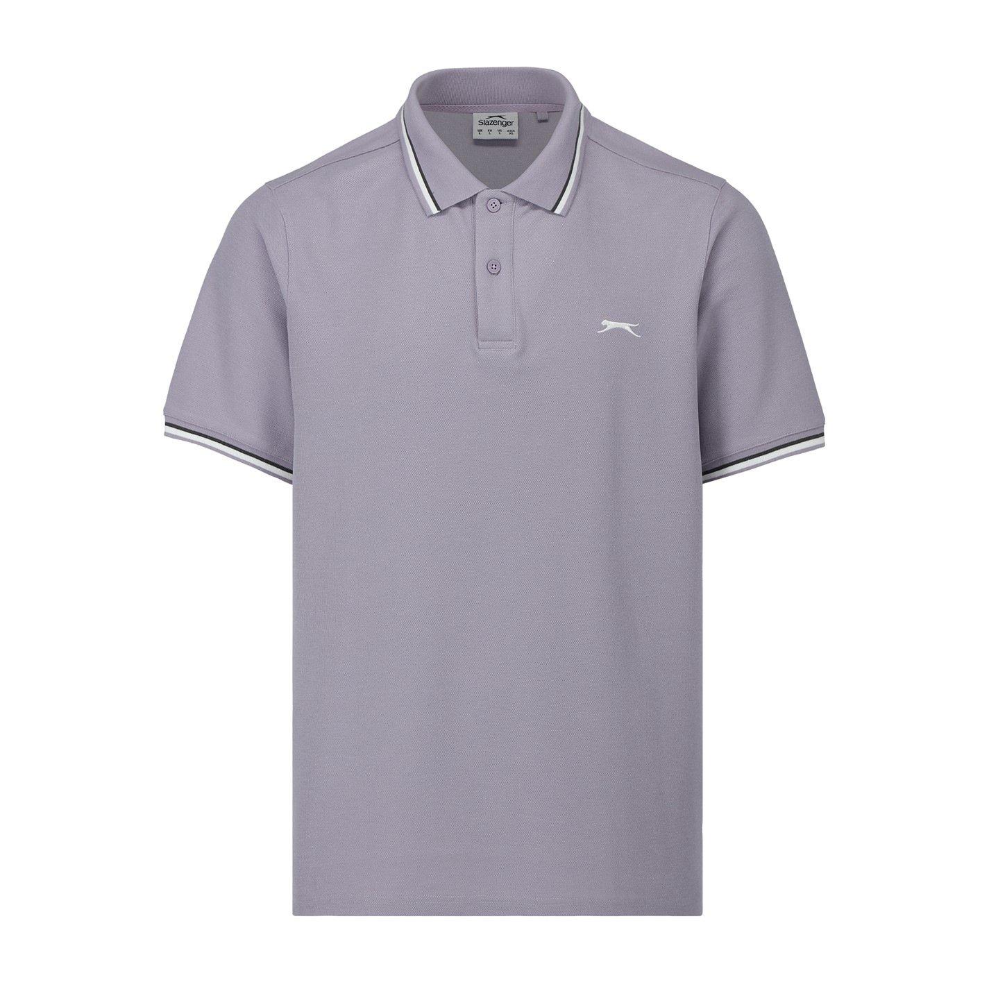 Slazenger Men's Tipped Polo Shirt - Dusty Lavender - L
