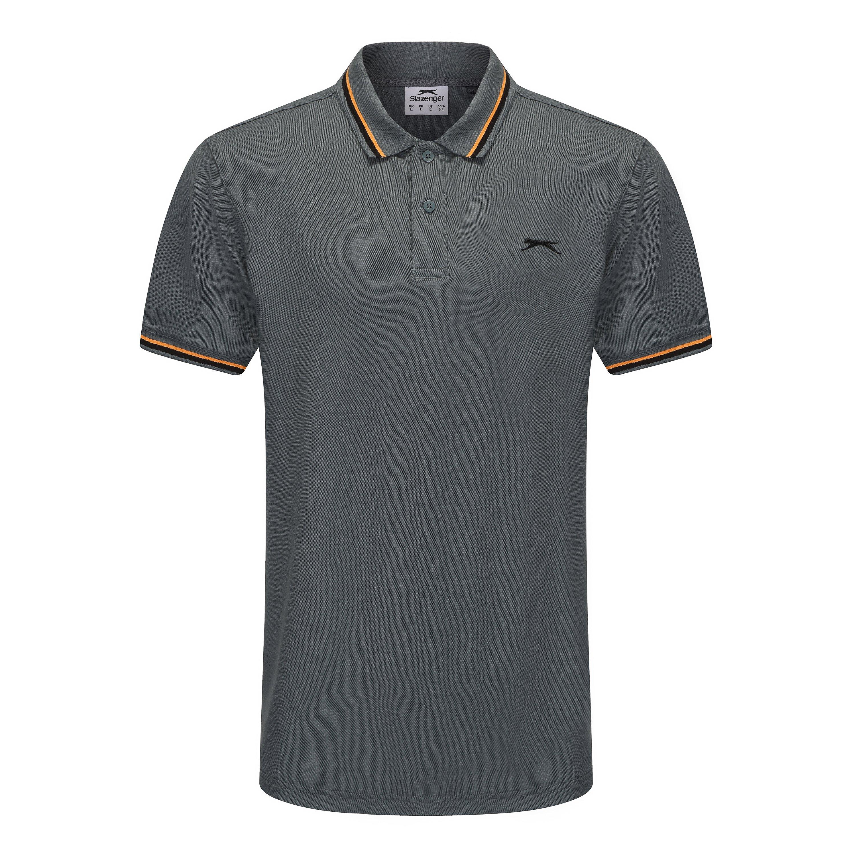 Slazenger Men's Tipped Polo Shirt - Slate - L