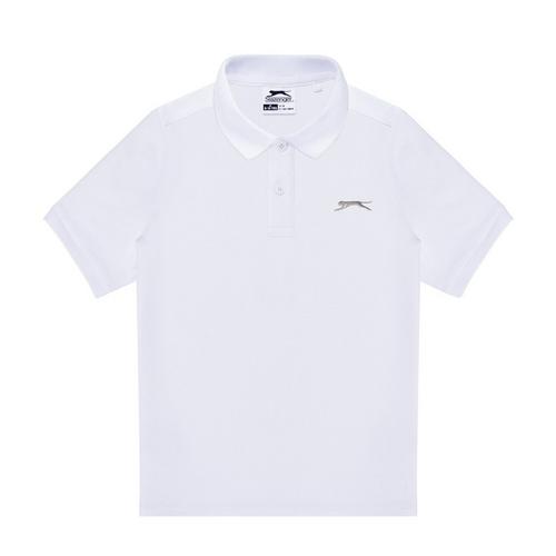 White - Slazenger - Plain Polo Shirt Junior Boys - 1