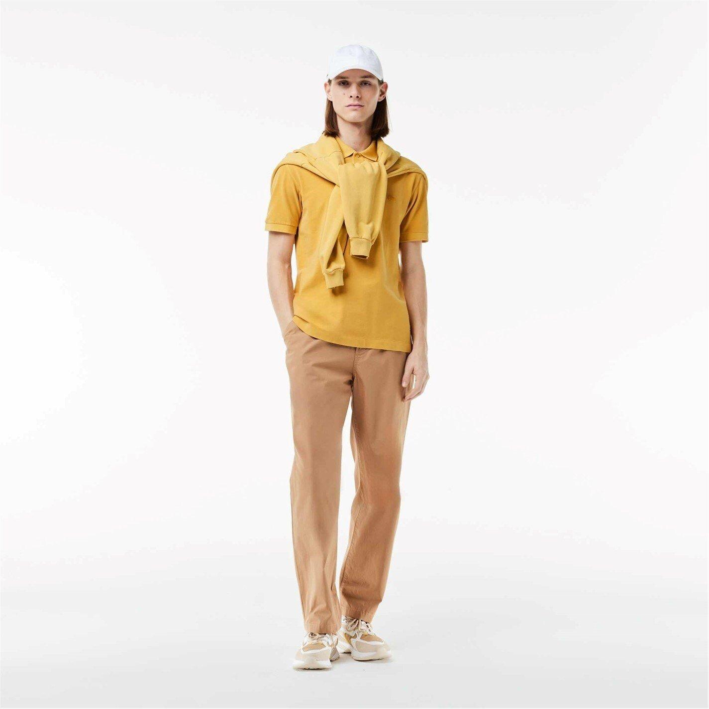 Lacoste Men's Tonal Short-Sleeve Polo Shirt - Orange Ivx - 2XS