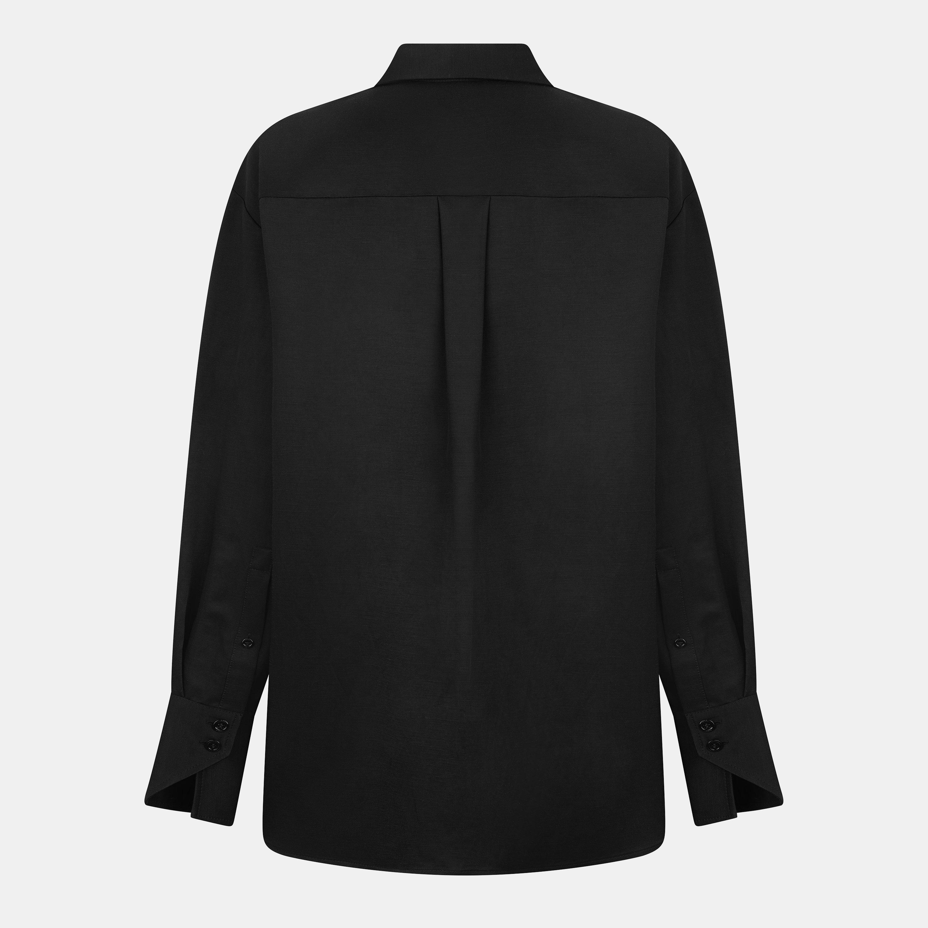 Black - Boss - Women's Beina Long Sleeve Long Blouse - 2