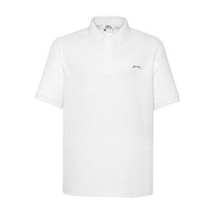White - Slazenger - Plain Polo Shirt Mens - 1