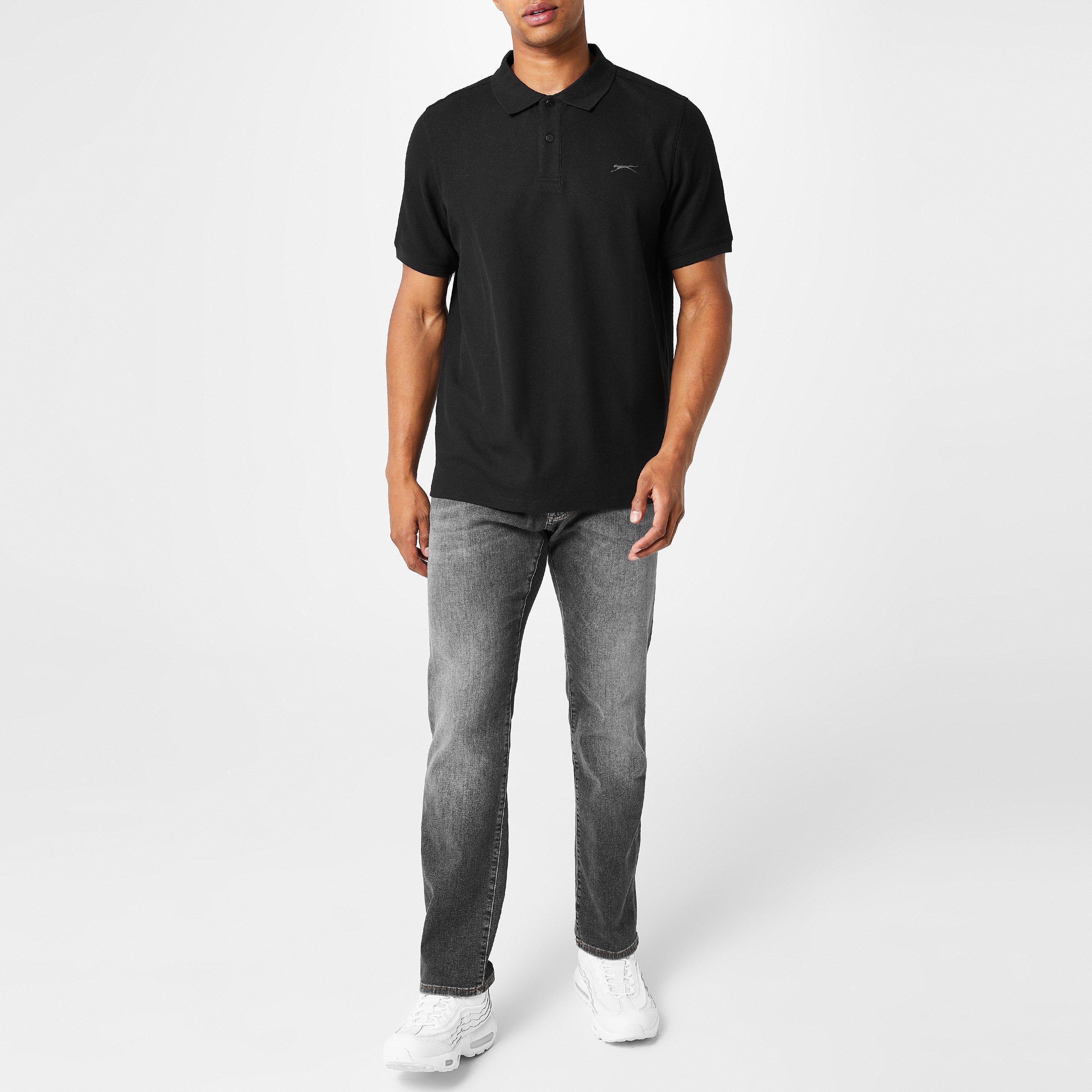 Black - Slazenger - Plain Polo Shirt Mens - 3