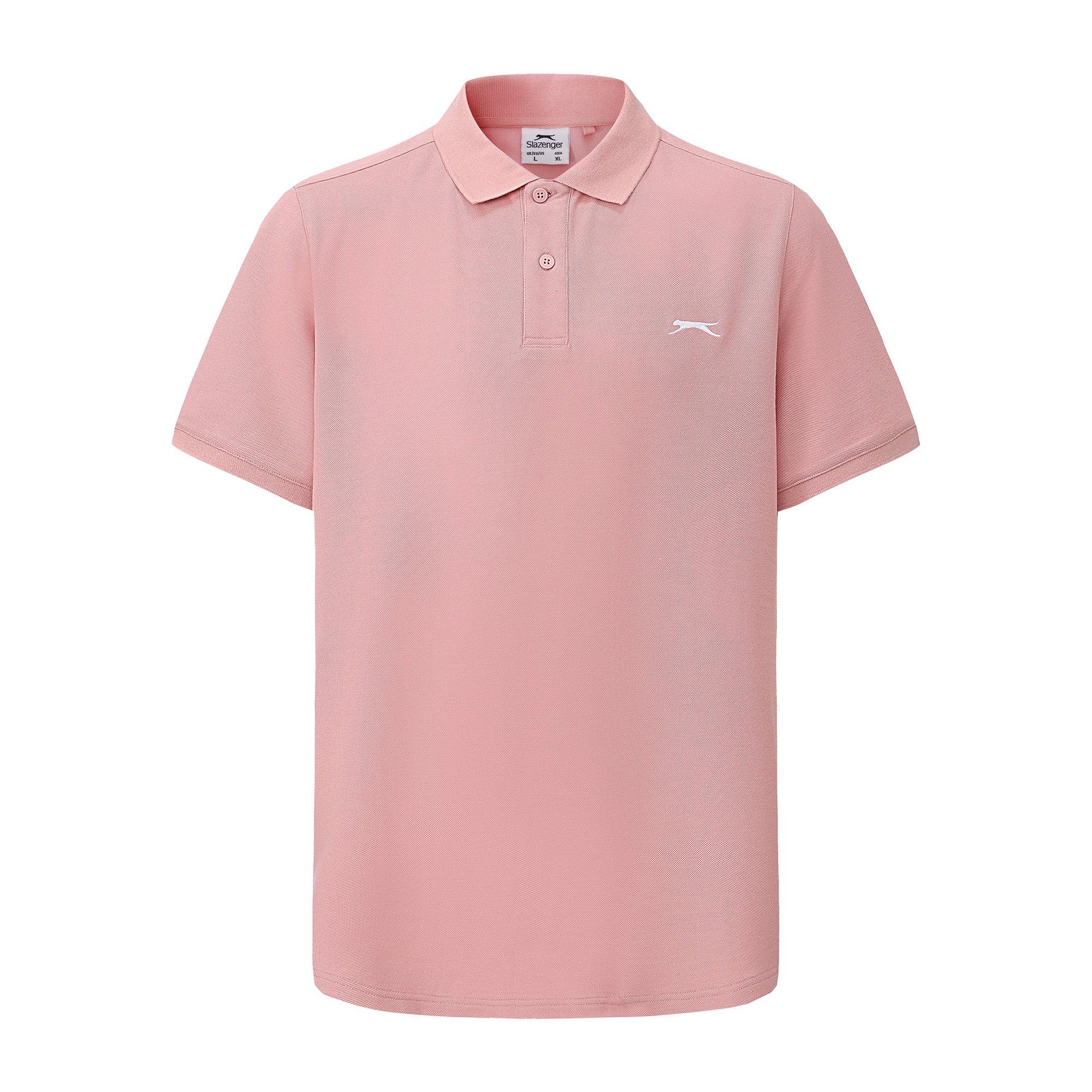 Slazenger Men's Plain Polo Shirt - Light Pink - S