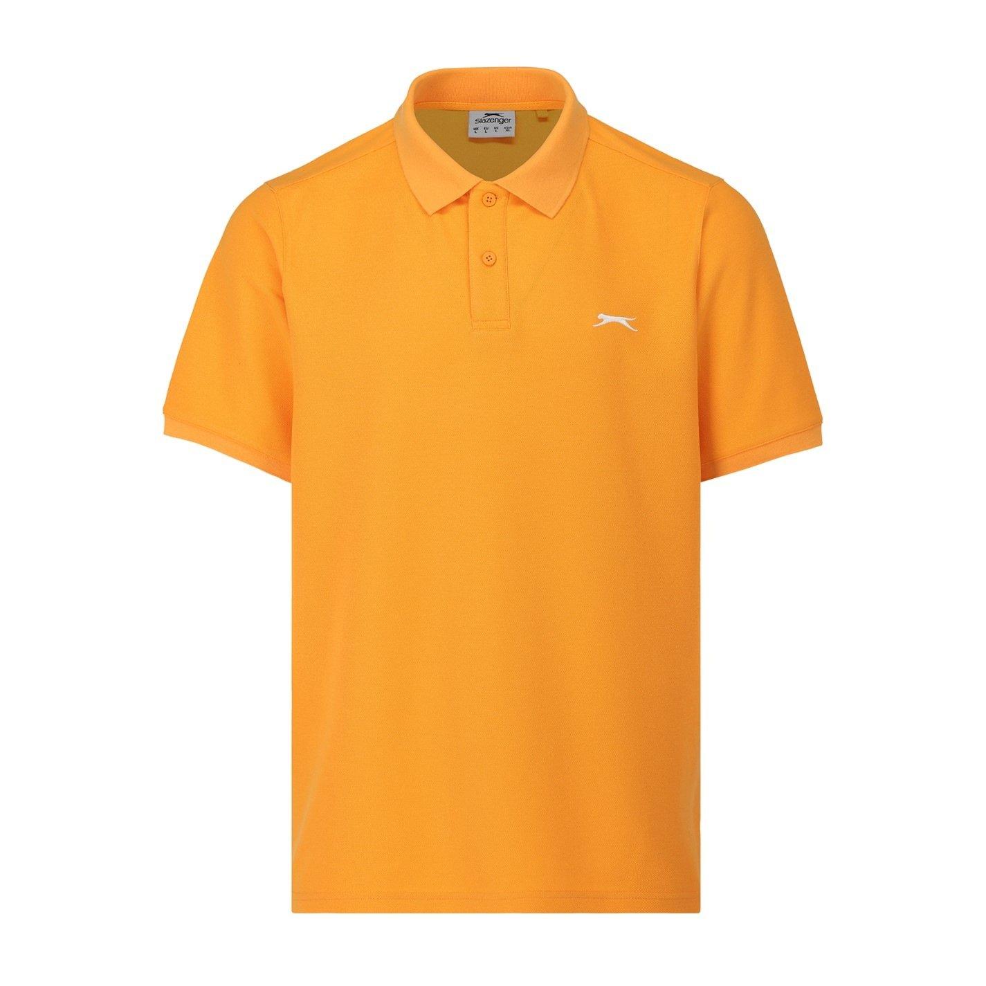 Slazenger Men's Plain Polo Shirt - Marigold - L