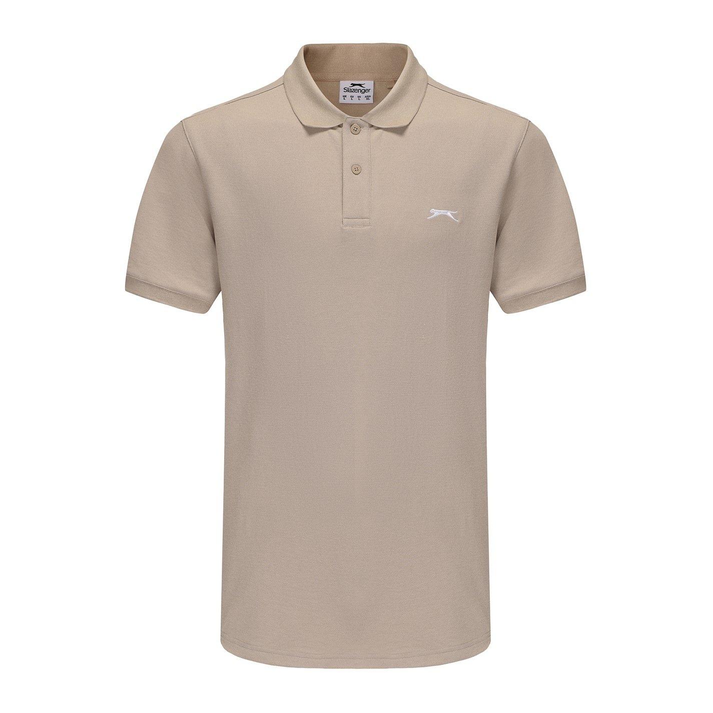 Slazenger Men's Plain Polo Shirt - Beige - S