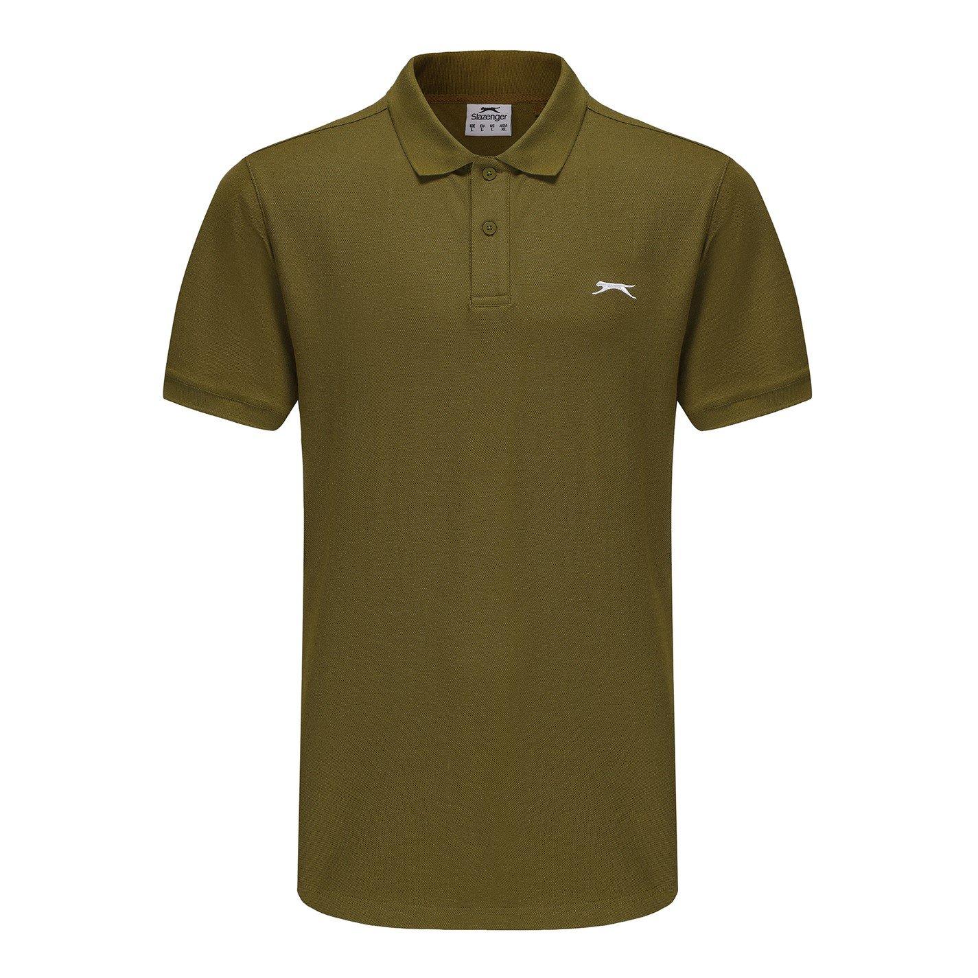 Slazenger Men's Plain Polo Shirt - Khaki - S