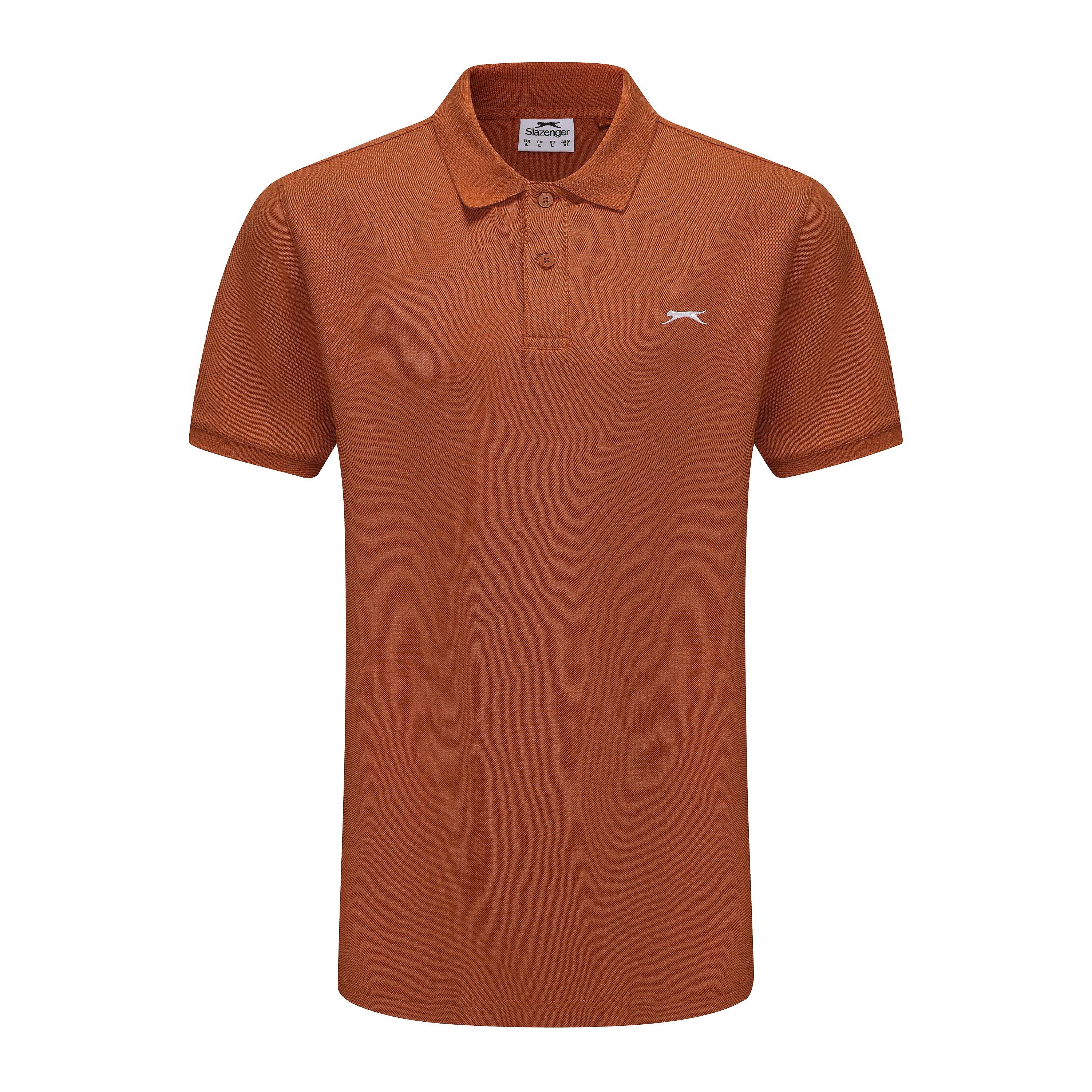 Slazenger Men's Plain Polo Shirt - Terracotta - L