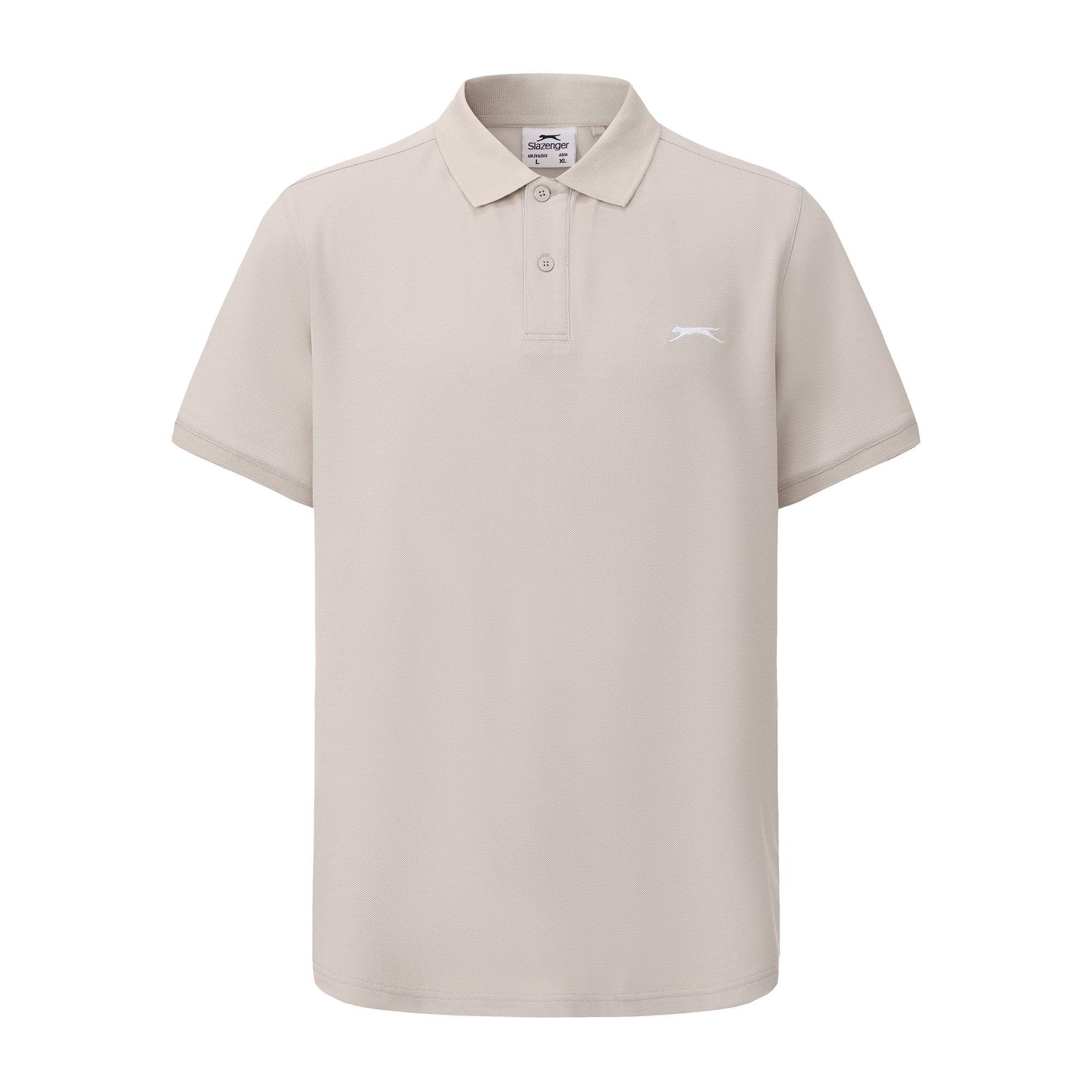 Slazenger Men's Plain Polo Shirt - Stone - 3XL