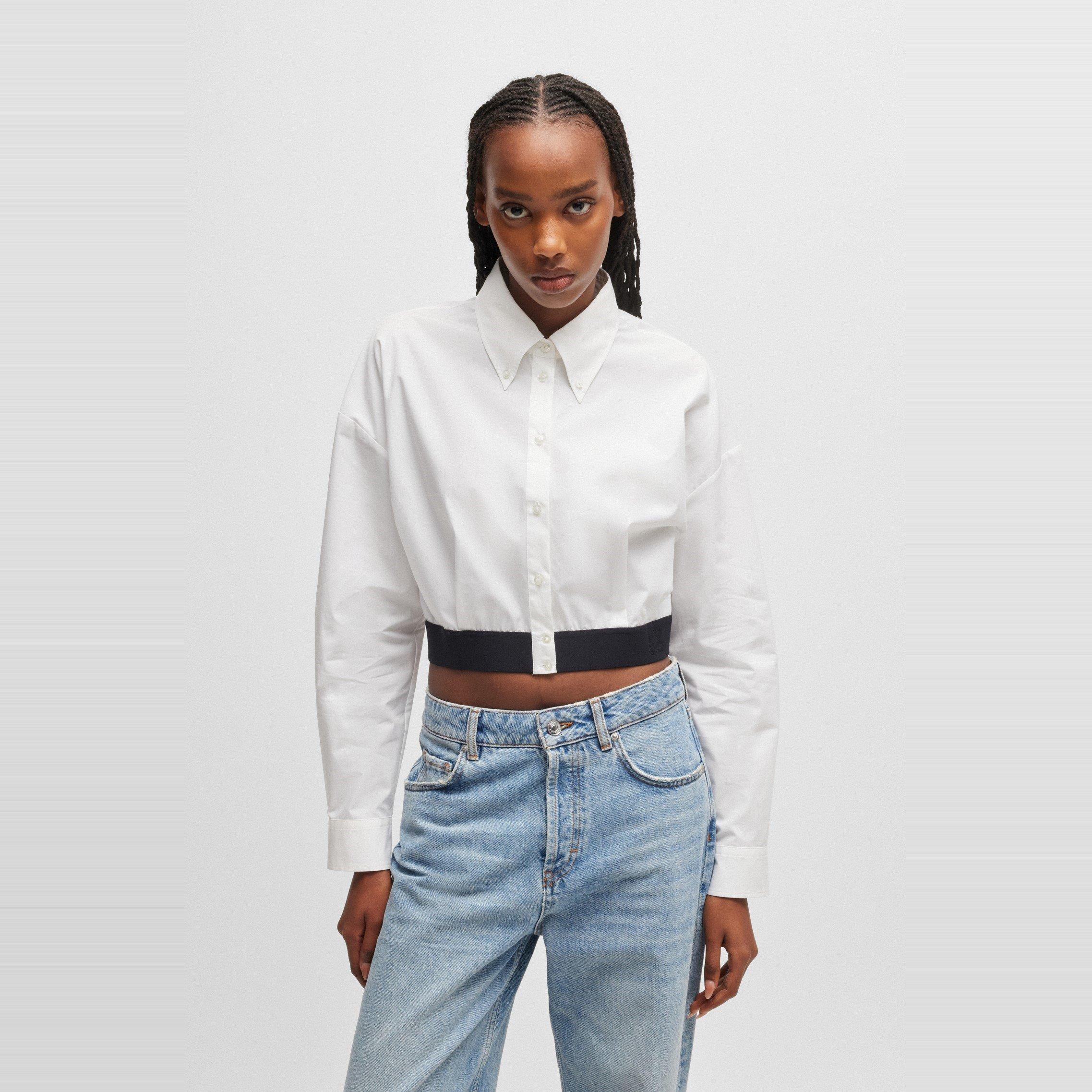 White - Hugo - Women's Evesia Long Sleeve Long Blouse - 2