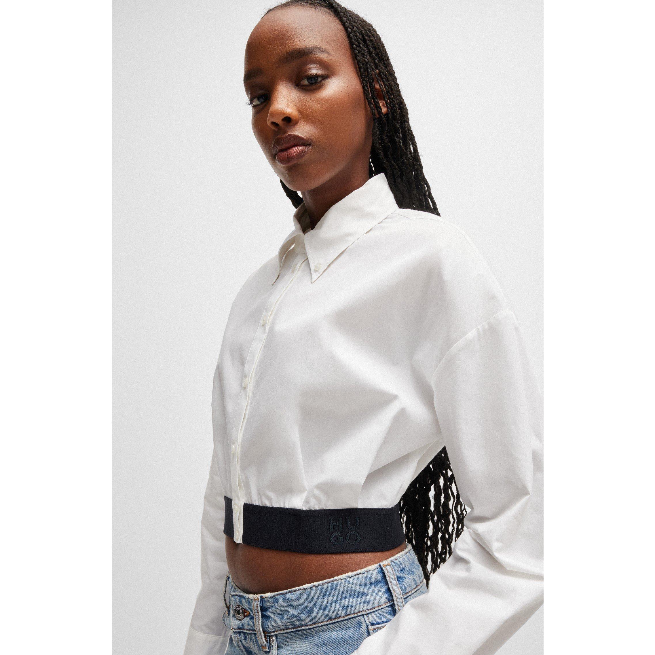 White - Hugo - Women's Evesia Long Sleeve Long Blouse - 4