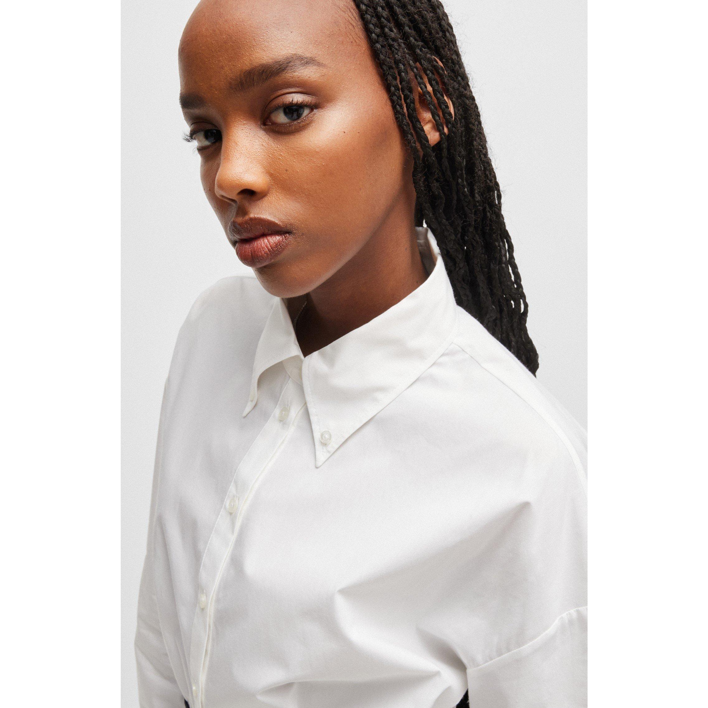 White - Hugo - Women's Evesia Long Sleeve Long Blouse - 5